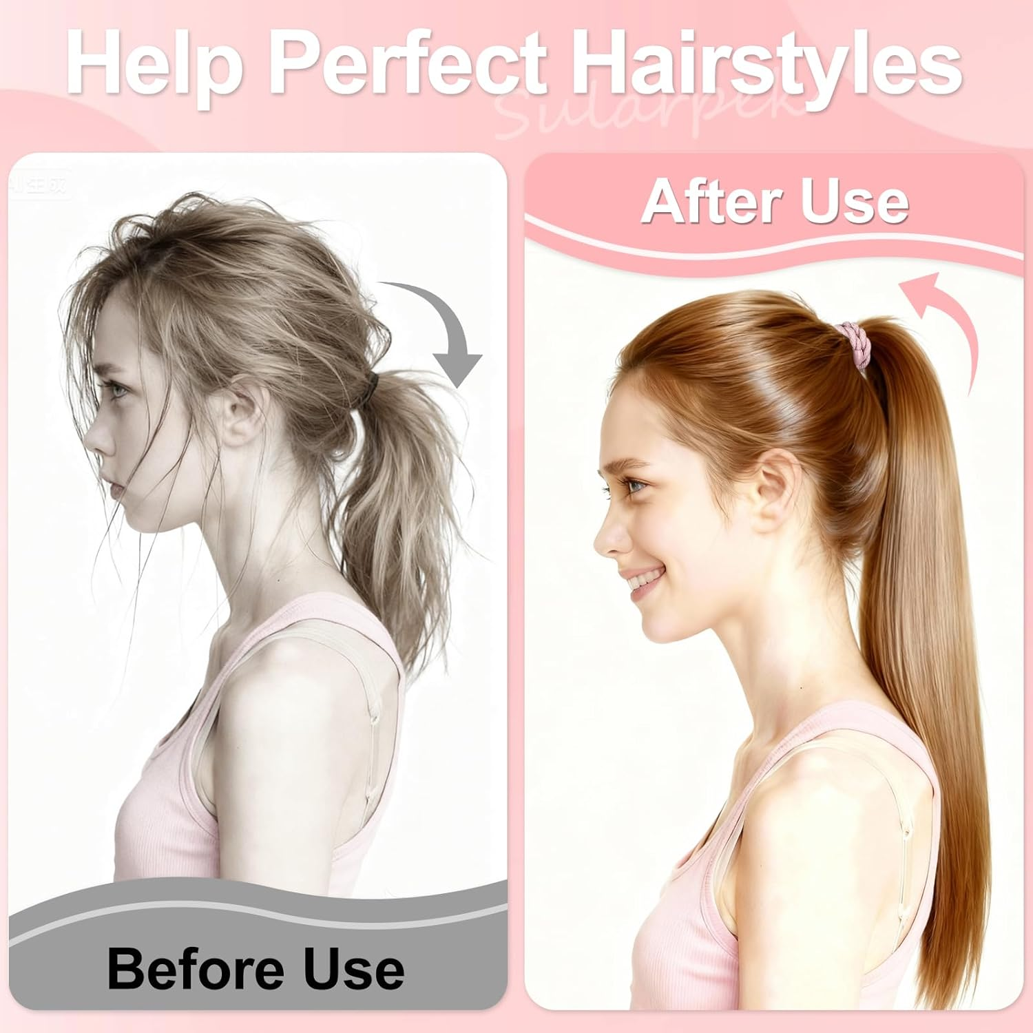 Sularpek Hair Bobbles Girls, Pack of 15 Hair Bobbles for Women, Elastic Braid Elastics, Colourful Hair Bands, Elastic Bands, Stylish Ponytail Holders for Women and Girls, Thick and Curly Hair image number 2