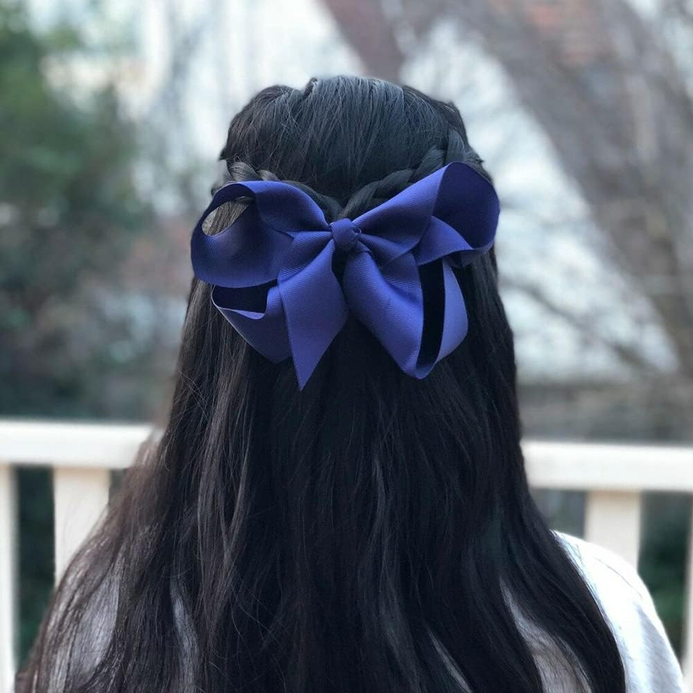 6" Hair Bow Clip Jojo Style Girls Teens Kids Toddler Large School Party AU Lake Blue