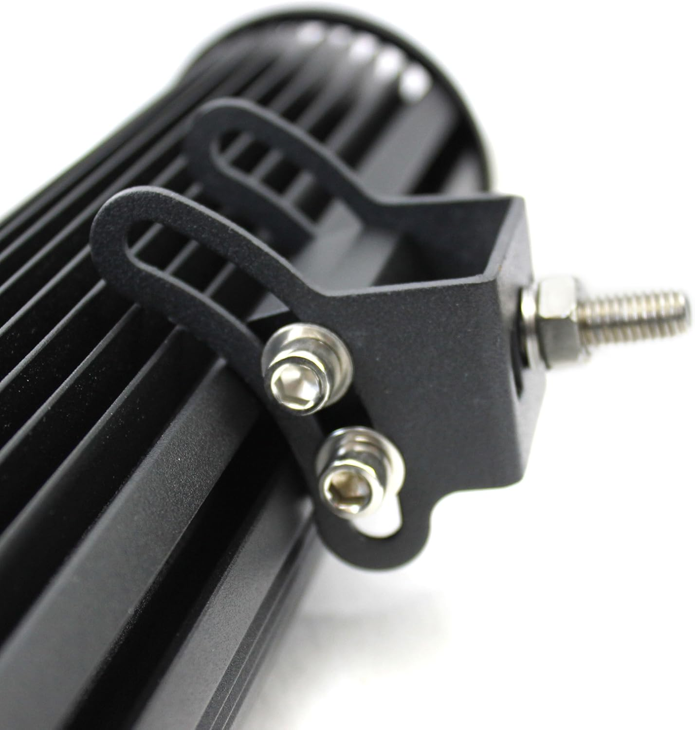 Elinz 20" LED Light Bar 4 Rows Work Driving Flood Spot Combo IP68 Waterproof Offroad 4WD, 50000Hrs Life, PC Lens, DT Plug Wire Harness, Brackets, 56080LM, 1Lux at 550M, Black Die-Cast Aluminum image number 5