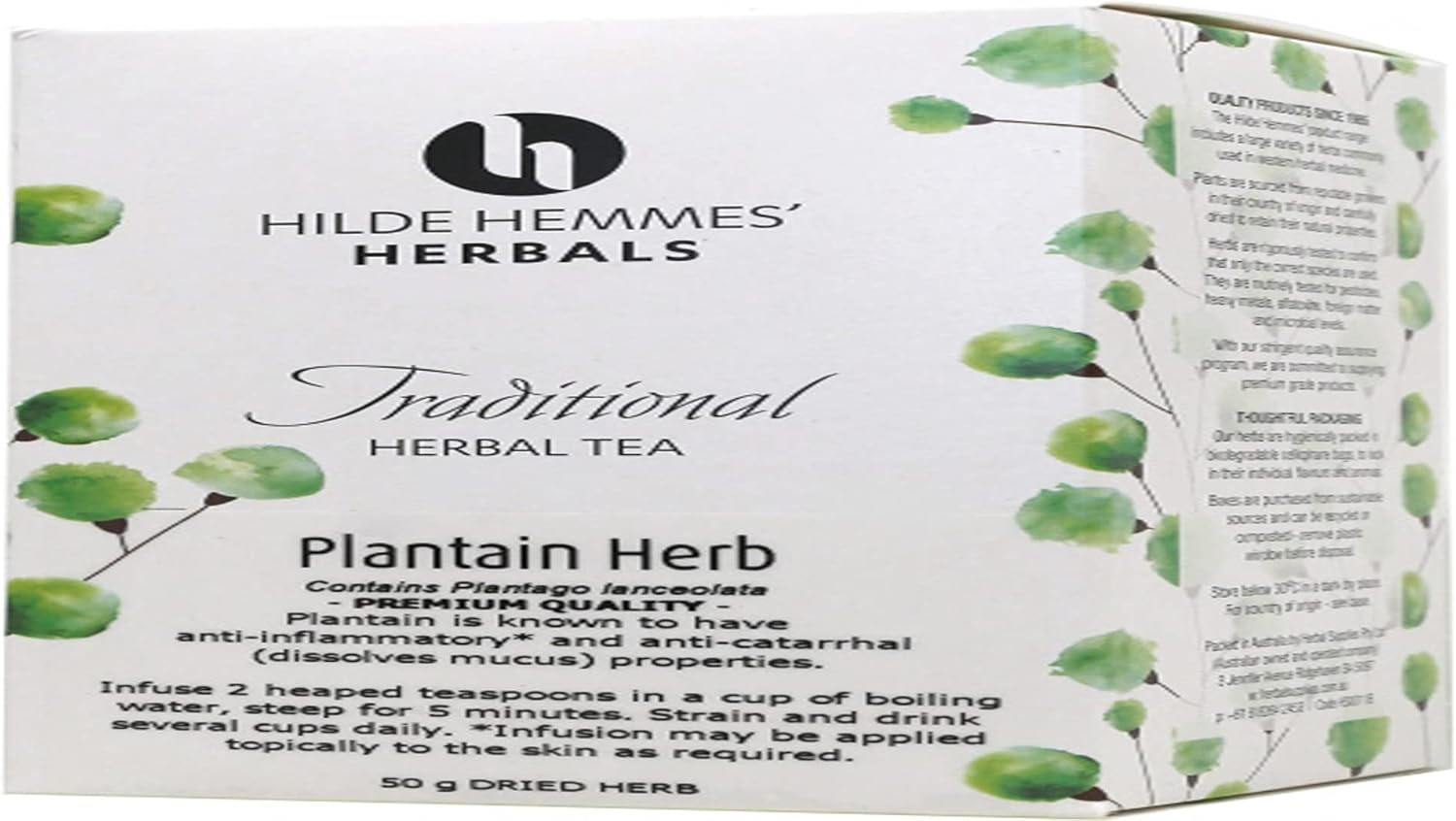 Hilde Hemmes Plantain Herb Traditional Herbal Tea 50 G