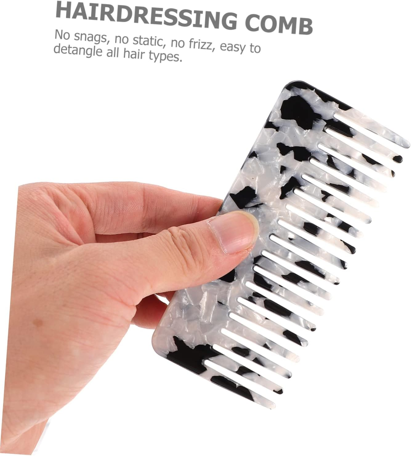COMPUKAS Fashionable Anti-Static Wide Tooth Hair Comb Stylish Detangling Comb for Hair Types for Home Use and Salons image number 5