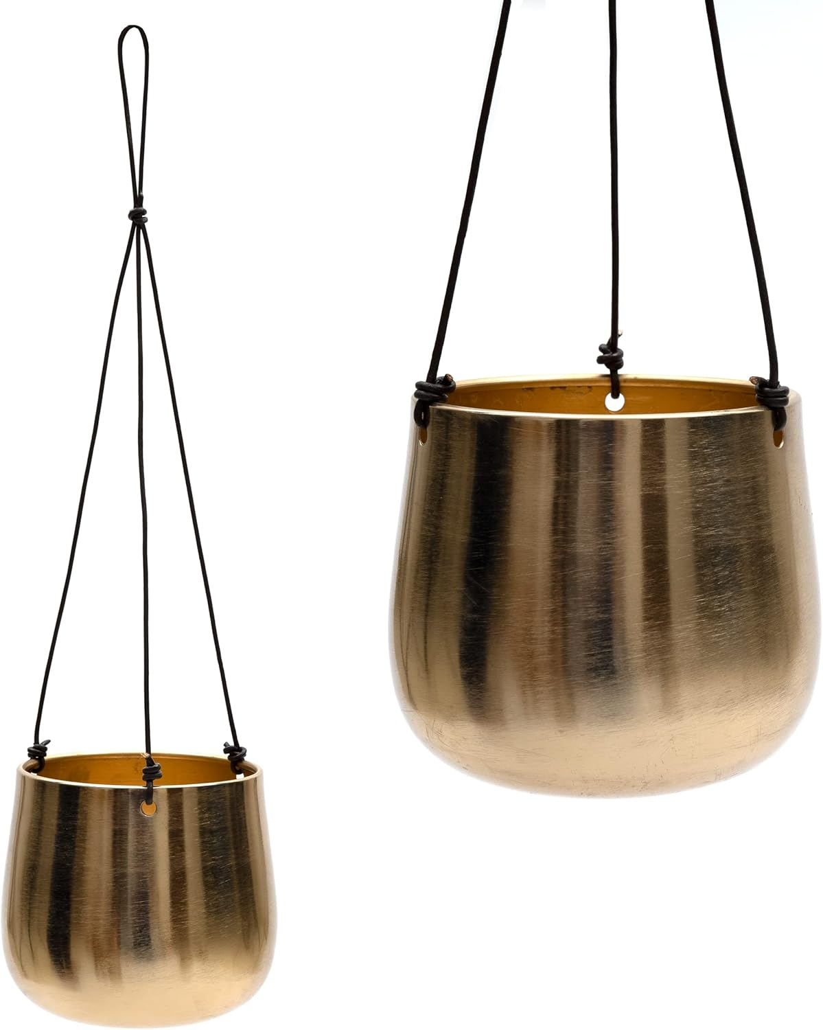 Olly & Rose Gold Hanging Plant Pots Set 2 (Large) image number 5