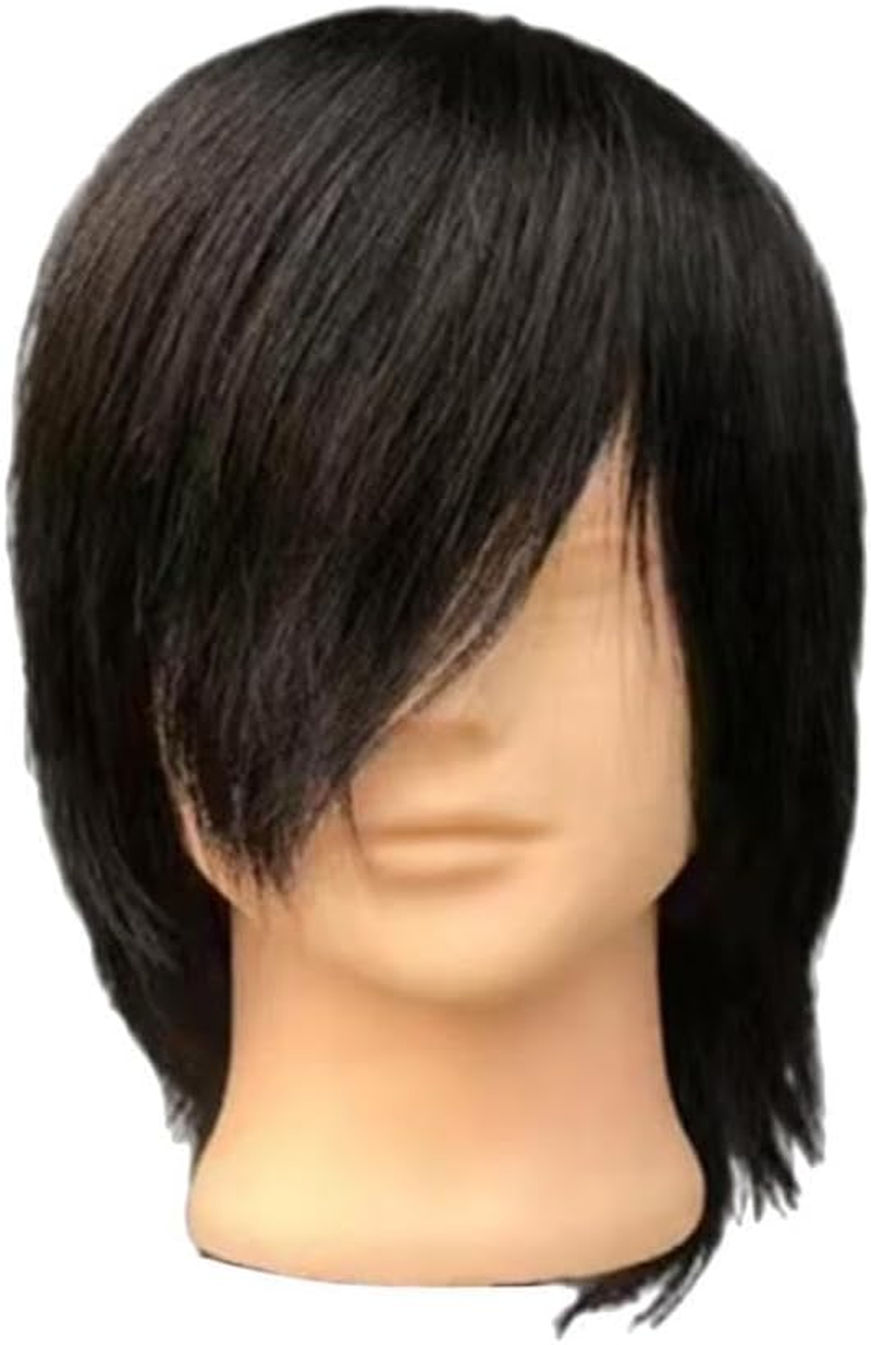 Harayaa Male Mannequin Head, Hairdresser Hair Styling Full Real Hair Hair Salon Equipment Durable 3D Manikin Head Model for Cutting Curly Practice DIY image number 4