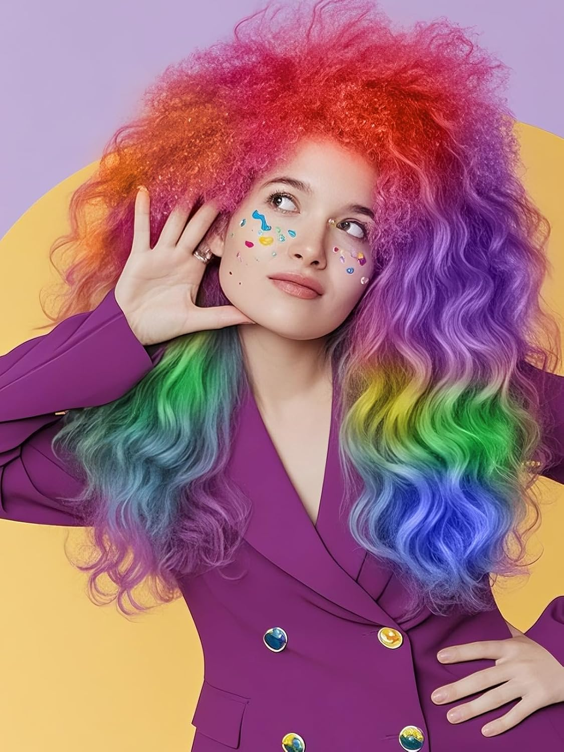 Kalolary 6 Color Hair Chalk Temporary Hair Color- Hair Color Pens Washable Color Dye Markers for Kids Girls Hair Dyeing Party, Cosplay, Halloween, Christmas image number 5