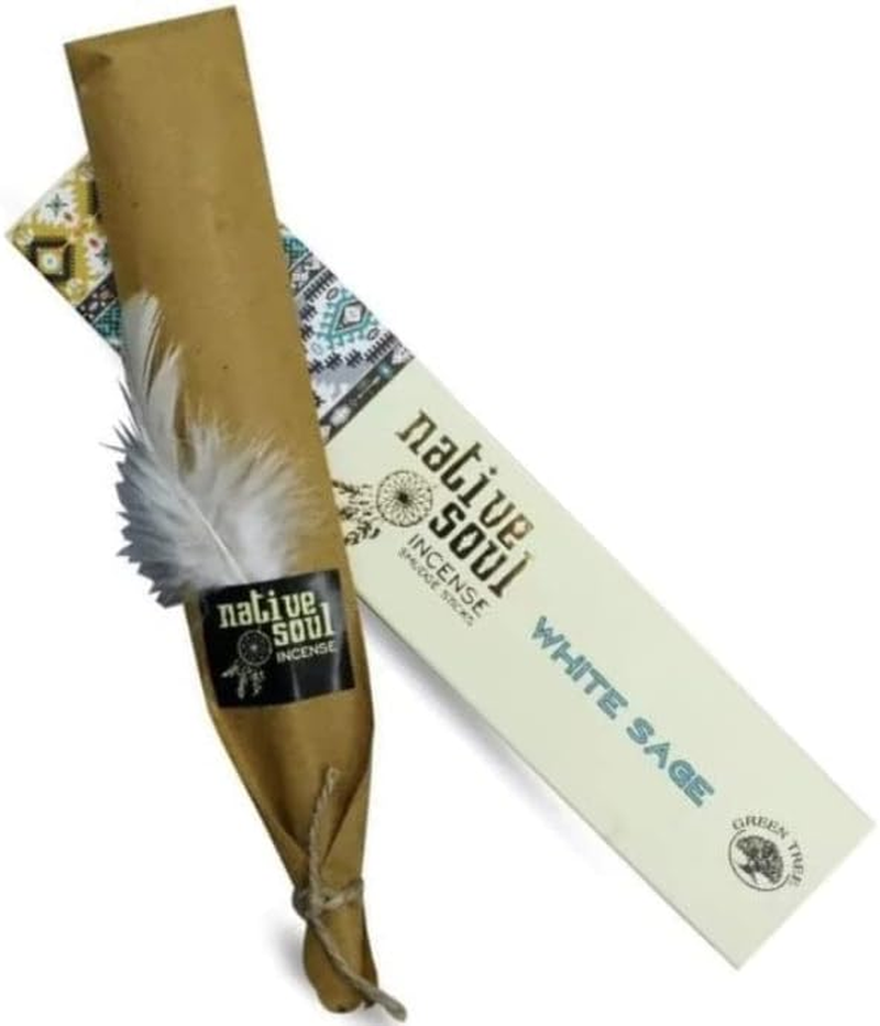 Native Soul White Sage Incense Smudge Sticks Meditation Agarbatti (12 Pack)