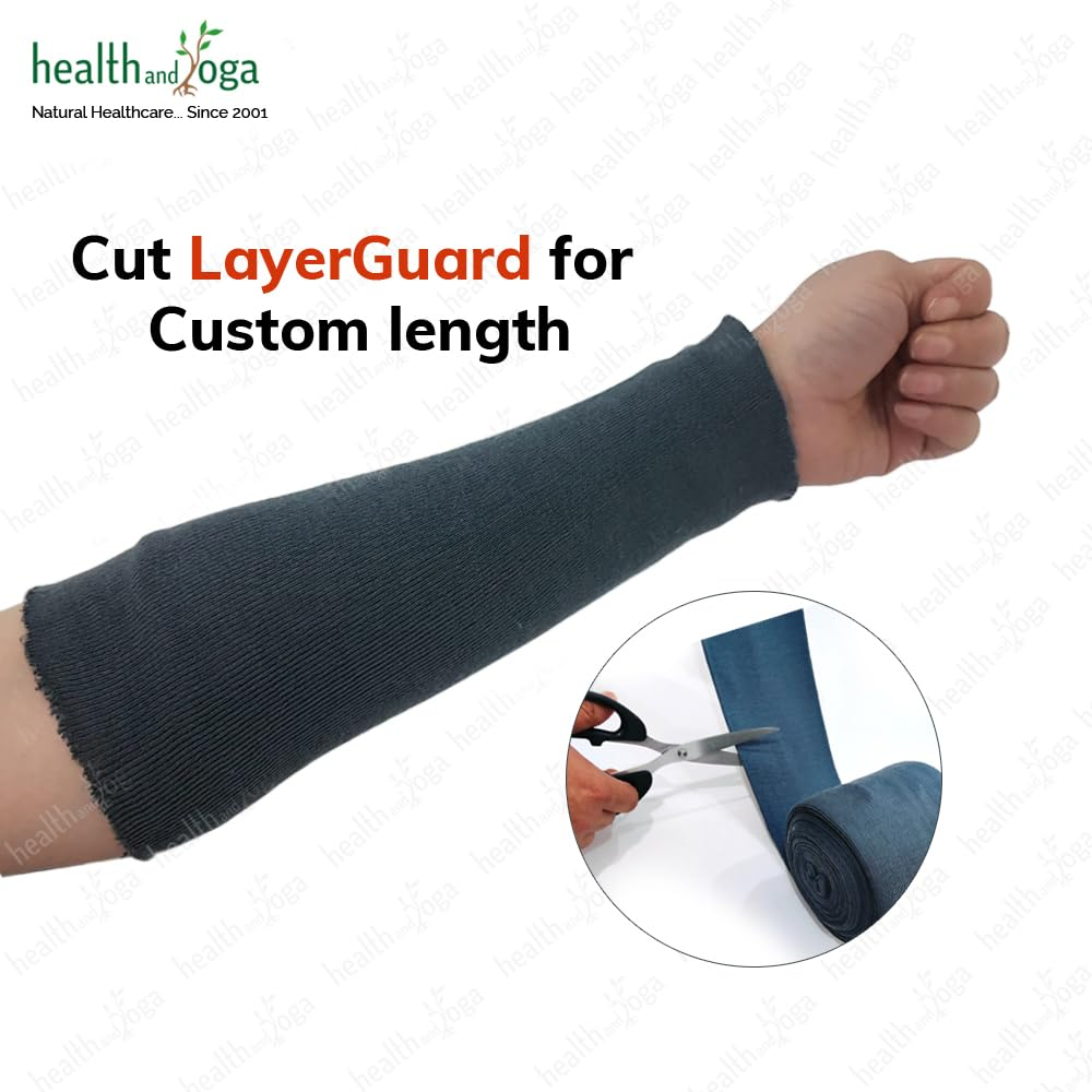 Layerguard Cotton Stockinette Sleeve Roll, Naturally Stretchable Raw Cotton &ndash; Comfort Wear, Sweat Absorbent &ndash; Reduces Itch, Odor and Prevents Residue Build up - Suitable for under and over Cast Bandage Wear (Grey - 3 Inch) image number 4