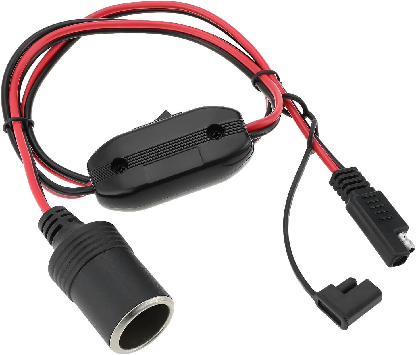 2 Pin SAE to Female Cigarette Lighter with Switch SAE to Cigarette Lighter Plug SAE to Female Quick Release Connector for Motorcycles Rvs Trucks image number 5