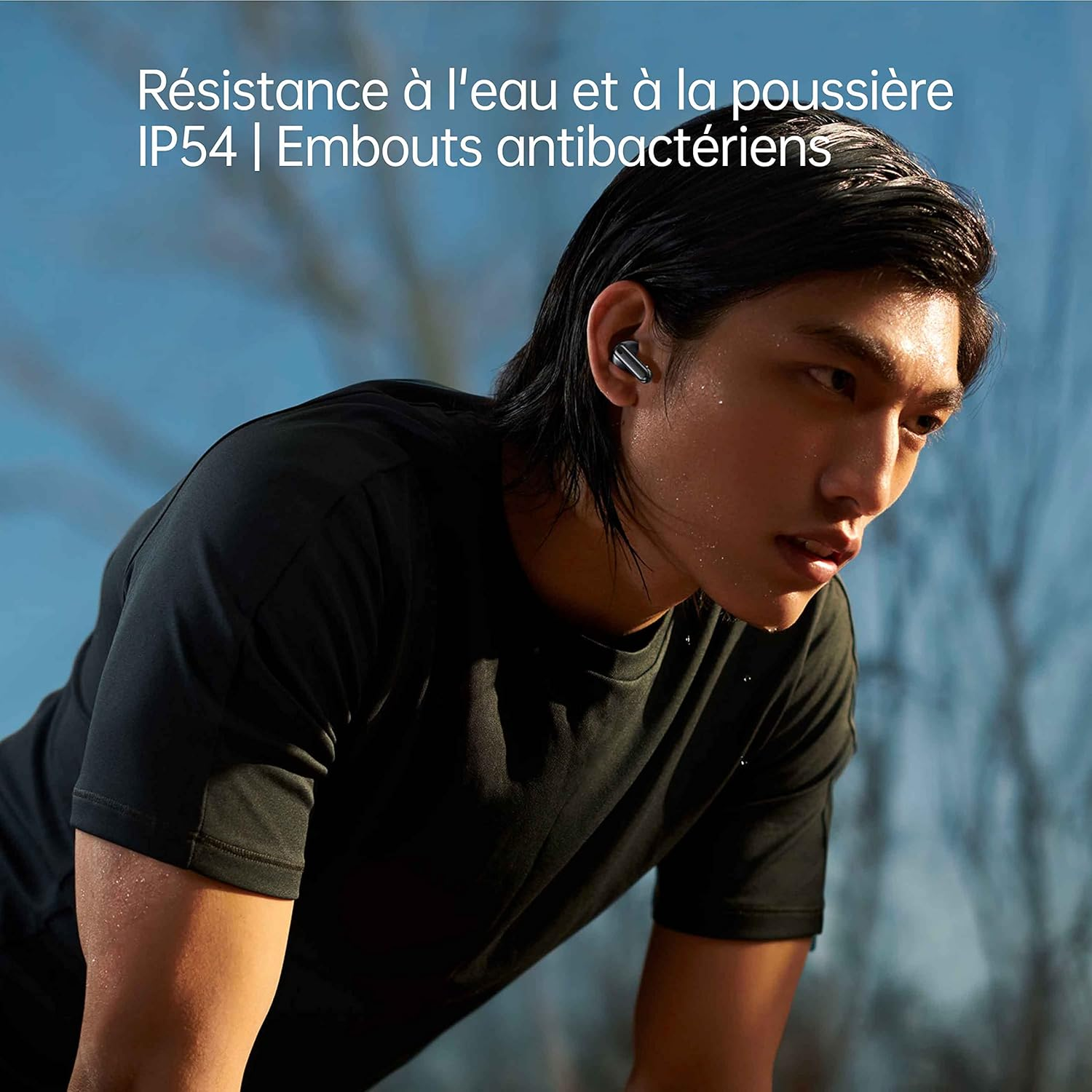 OPPO Enco X2 - Wireless Bluetooth Headphones - Half In-Ear Headphones - Simultaneous Binaural Sound - Active Noise Cancelling - Rechargeable Battery - Includes Case - Black [FR Version]