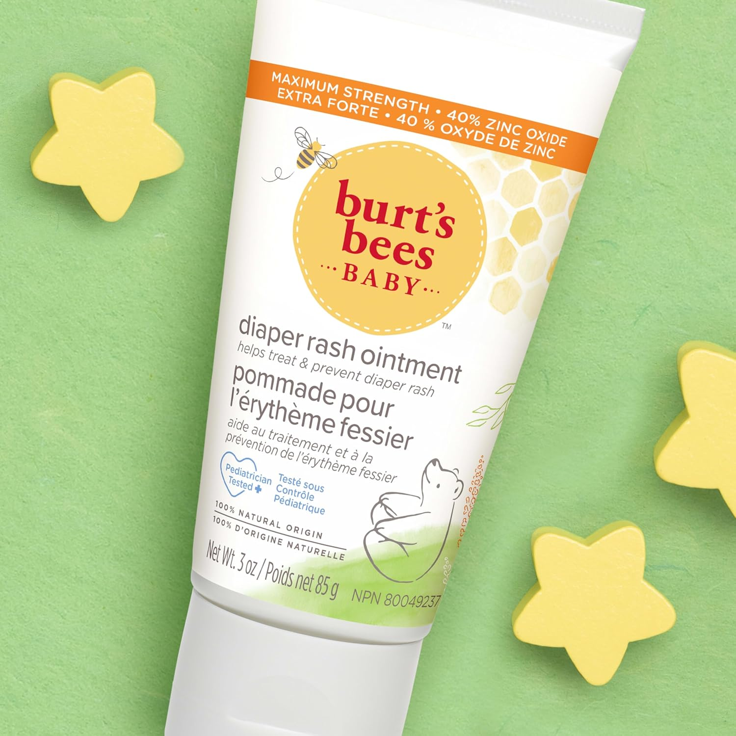 Burts Bees Baby Bee Diaper Rash Ointment for Kids - 3 Ounce, 453.59 Grams image number 4
