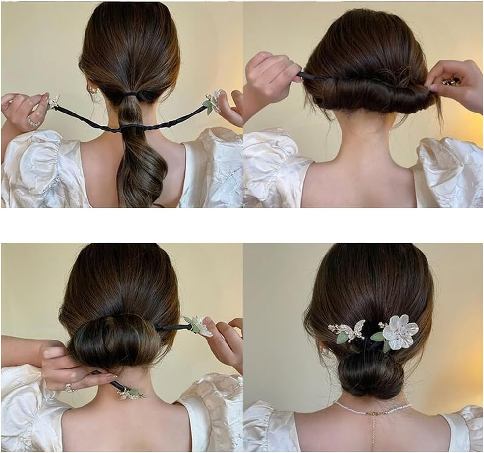 Hair Bun Maker Deft Hair Twist Bun Maker Hair Styling Tools Bun Maker Hair Donut Hair Styling Accessories for Women Girls image number 2