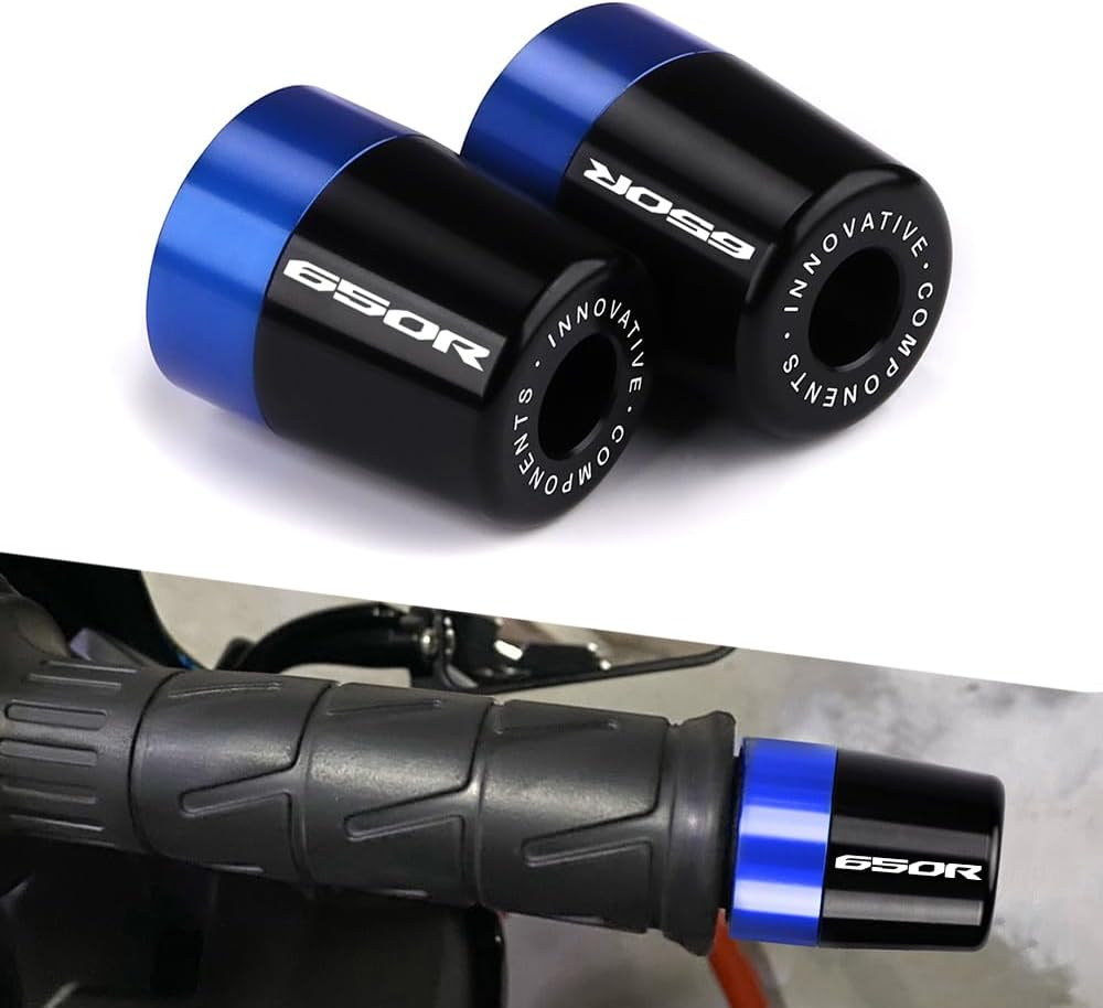 Modeer Handlebar Ends Compatible with CB650R CBR650R (2019-2025) Any Year E-CLUTCH Available Motorcycle Handlebar Grip End Plug Balance Pad Cb 650R Cbr 650R Accessories (Red)