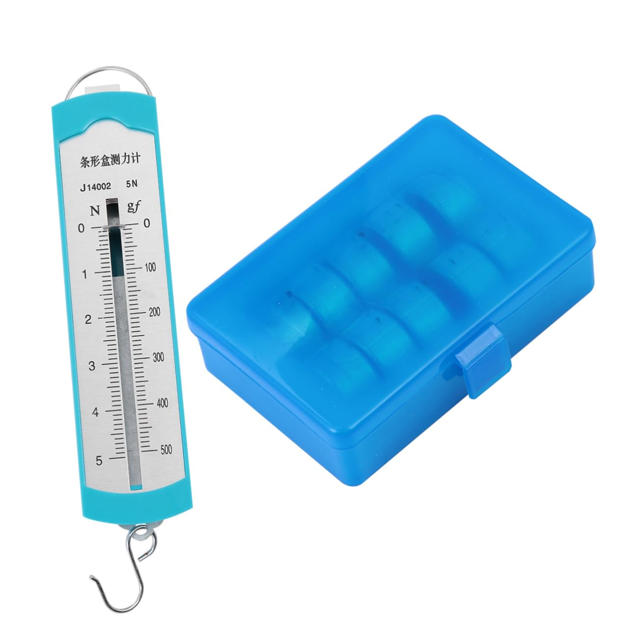 FELTECHELECTR Spring Dynamometer Kit 11Pcs Hook Codes Bar Plastic Materials Mechanics Experiment Tool for Boys and Girls