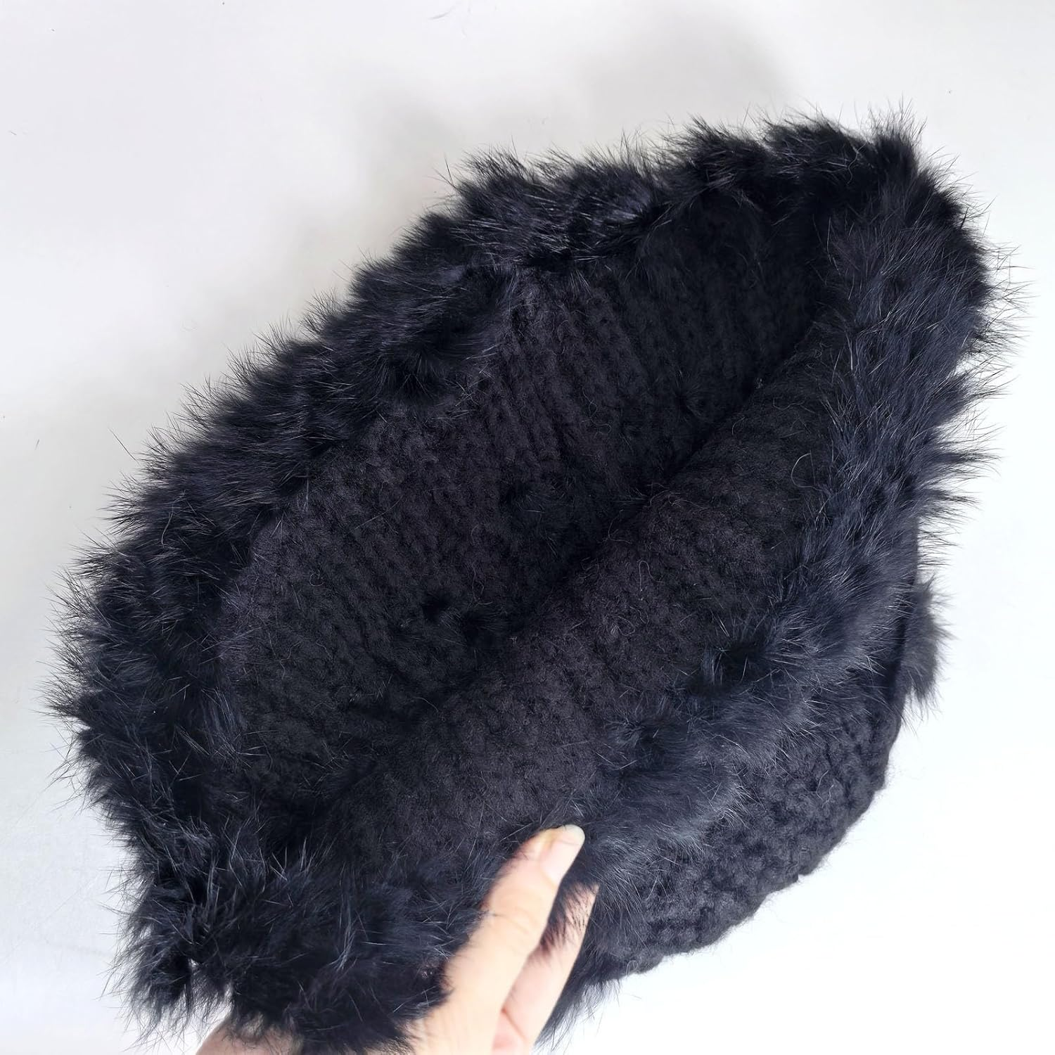 TRADERPLUS Winter Knitted Beanie Hat, Slouchy Crochet Style - Black image number 5