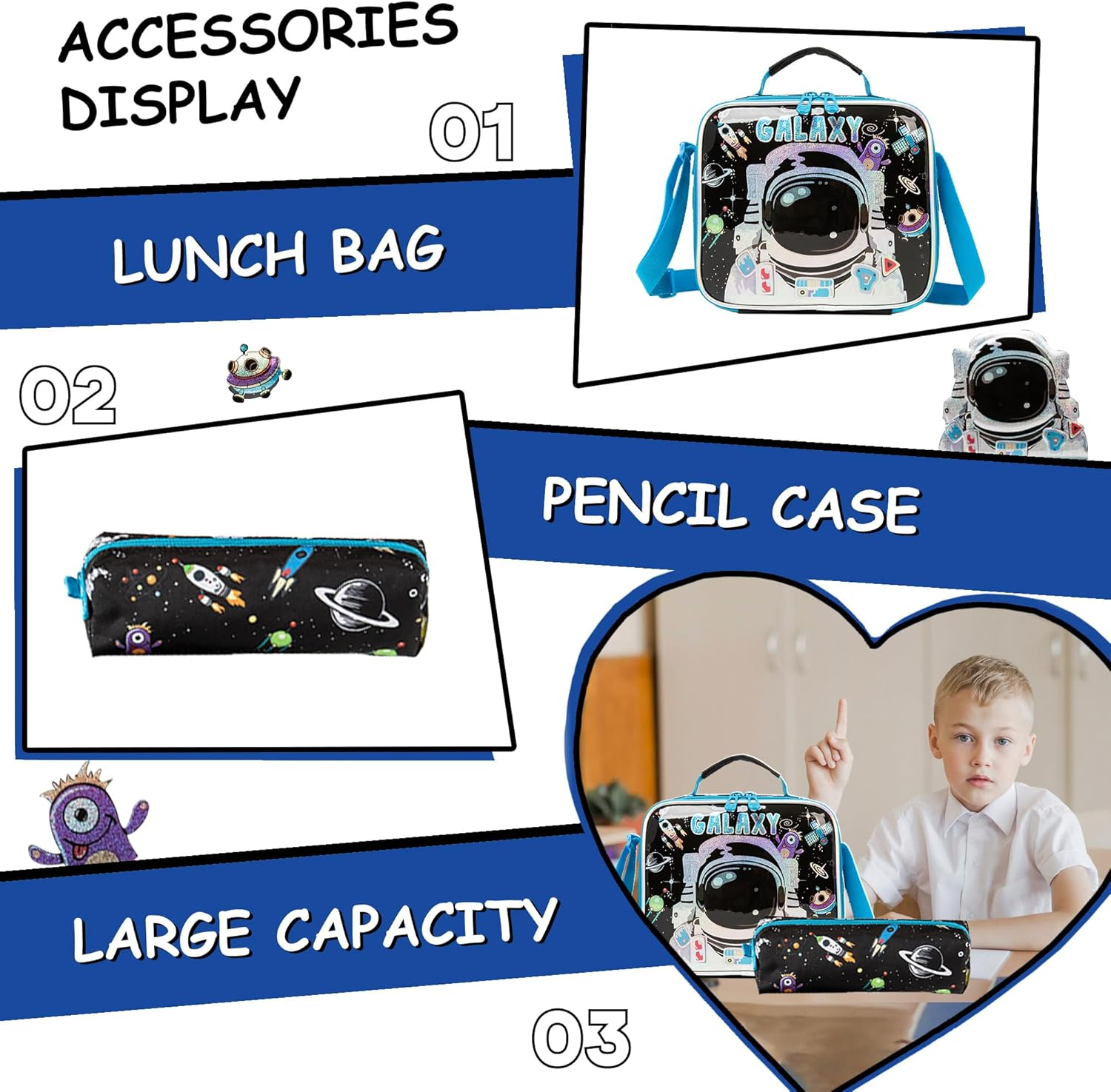 Meetbelify Kids Rolling Backpack with Wheels for Girls Boys Rolling Backpacks for Elementary Students, Boy 02, Small - Child 05 image number 6