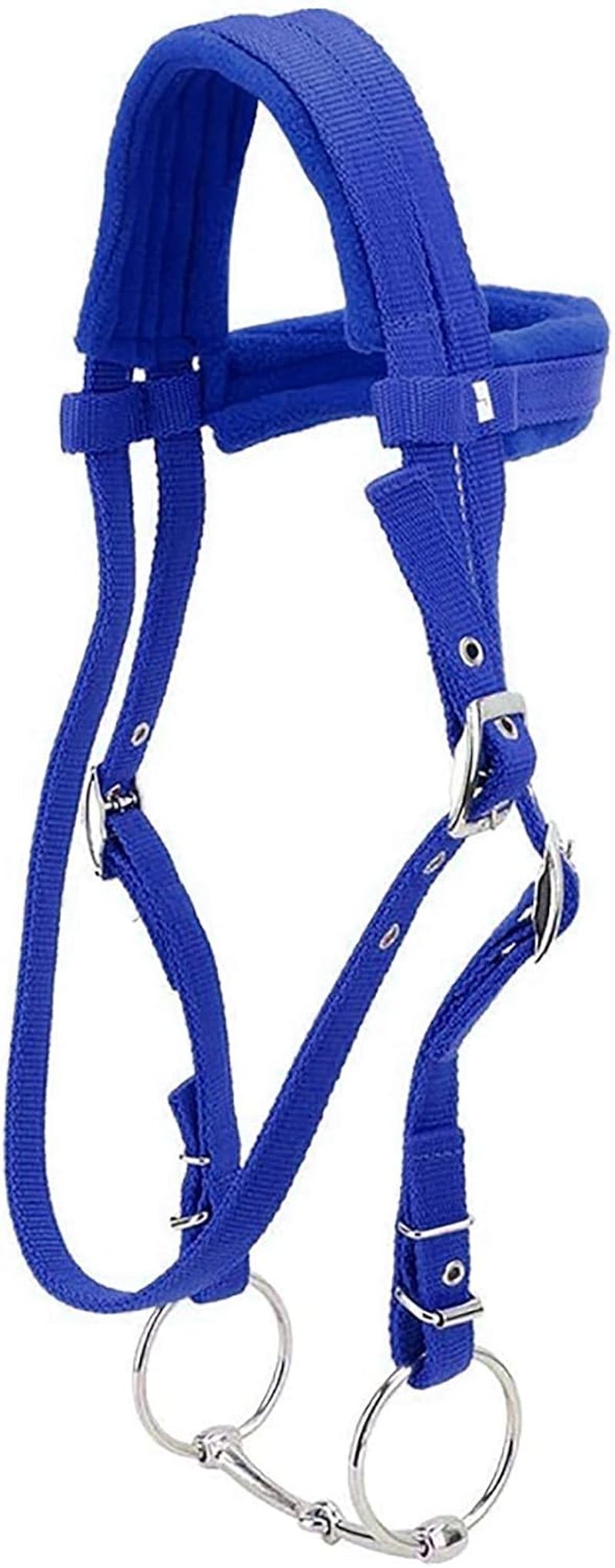 Tooloflife Equestrian Horses Bridle with Rein Red Adjustable Horse Halter Harness Horse Headstalls Horse Bit with Soft Cushion image number 3