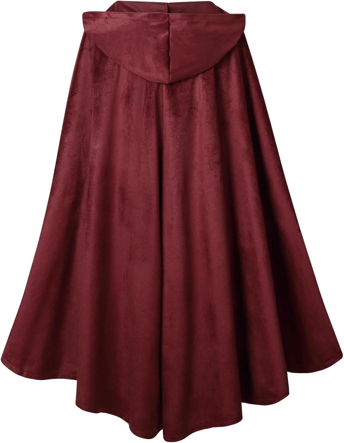 GRAJTCIN Renaissance Hooded Cape Velvet Cloak Victorian Capelet Medieval Hobbit Halloween Costume image number 2