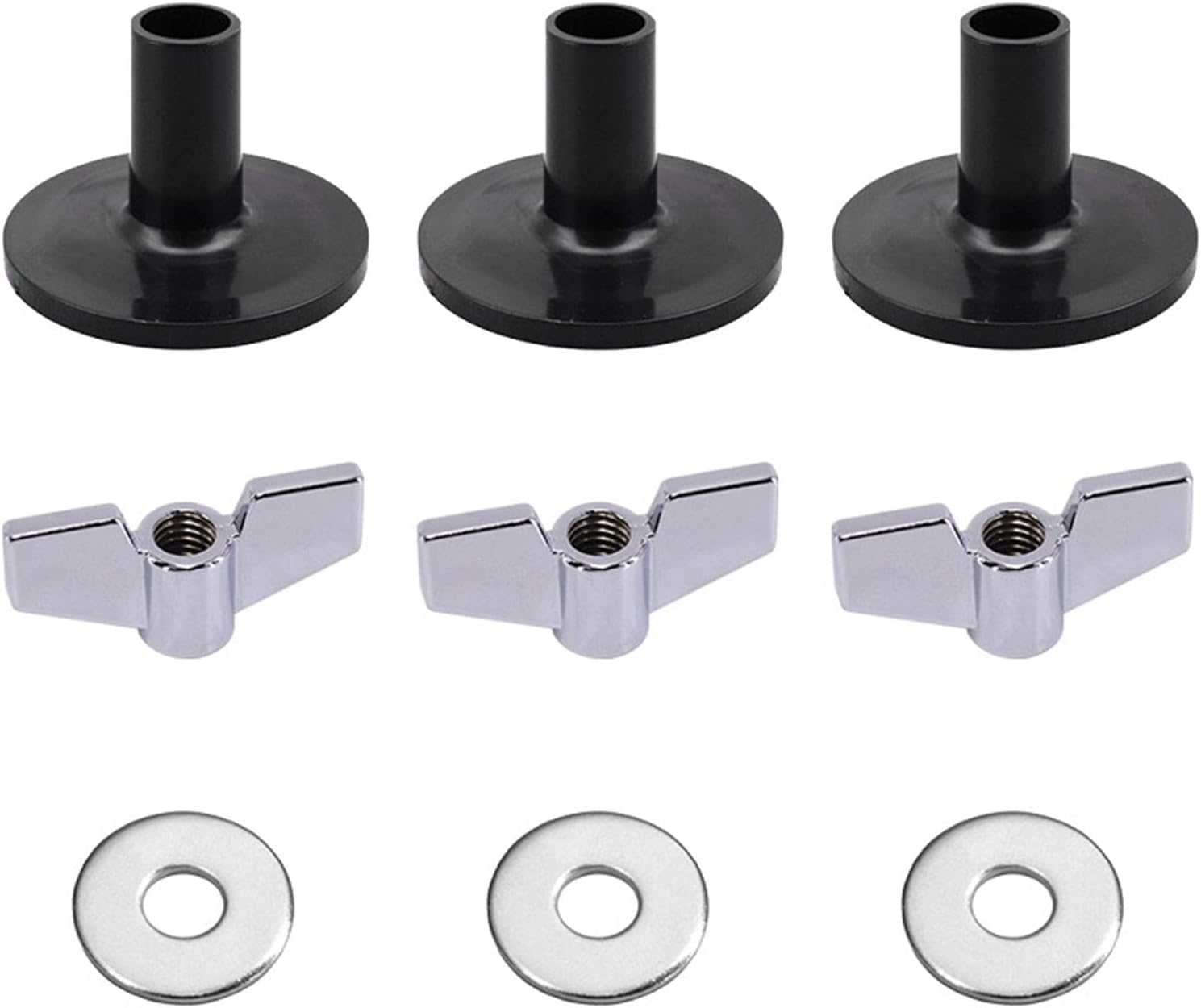 Drum Sets Replacement Cymbal Felt Washer Drum Accessories Replacement Kit, Grey image number 1