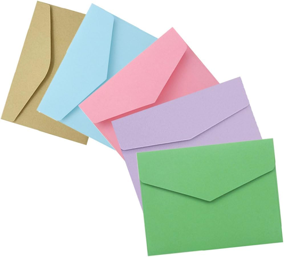 Esforzarse 120 Pcs Envelopes for Office, 12 Colors Business Card Envelopes, Blank Colored Mini Envelopes for Business Cards, Invitations, Greeting, Wedding, Birthday, 11.5 &times; 8 Cm image number 2