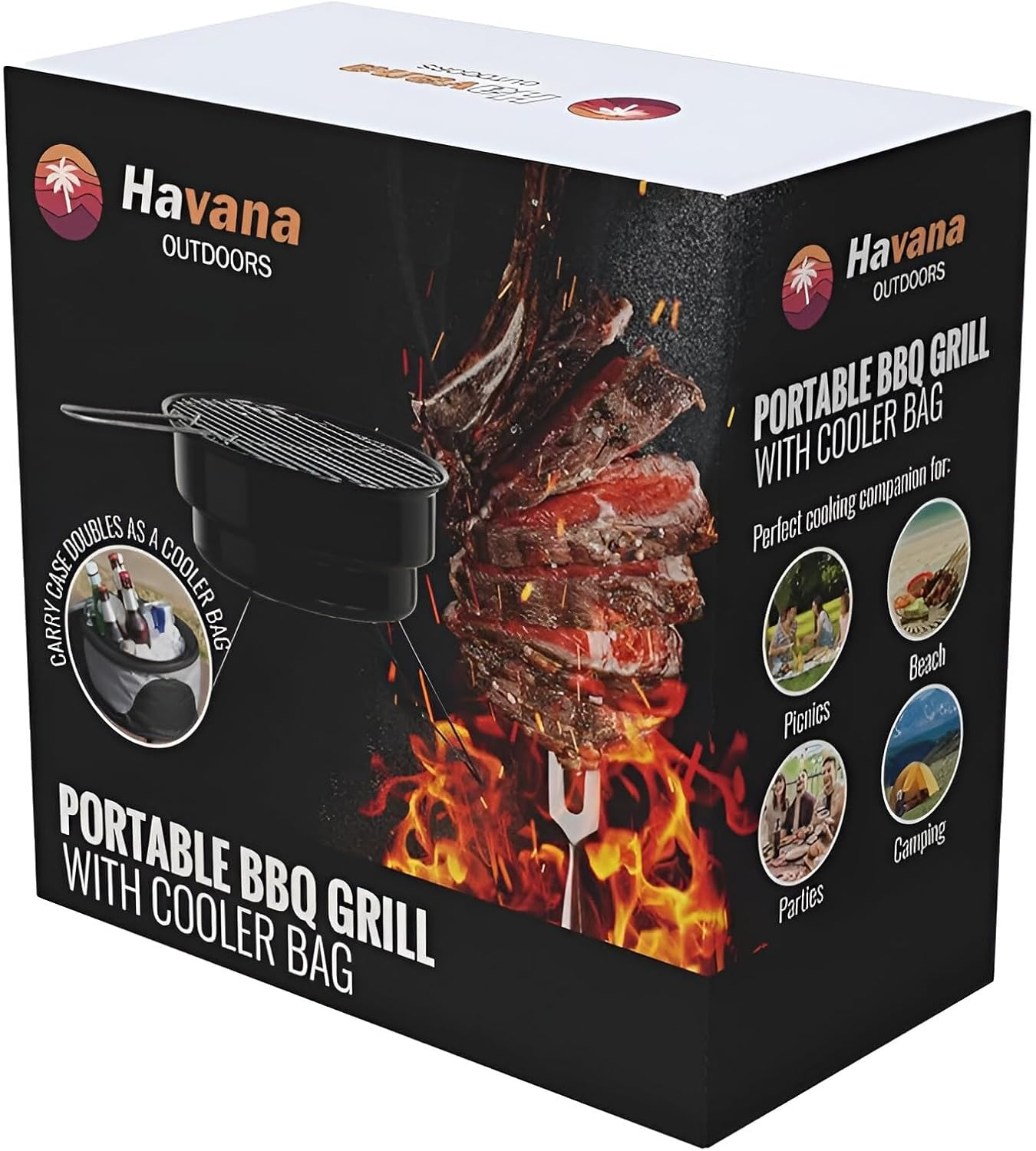 Havana Outdoors 2-In-1 BBQ Grill Cooler Combo Set image number 3