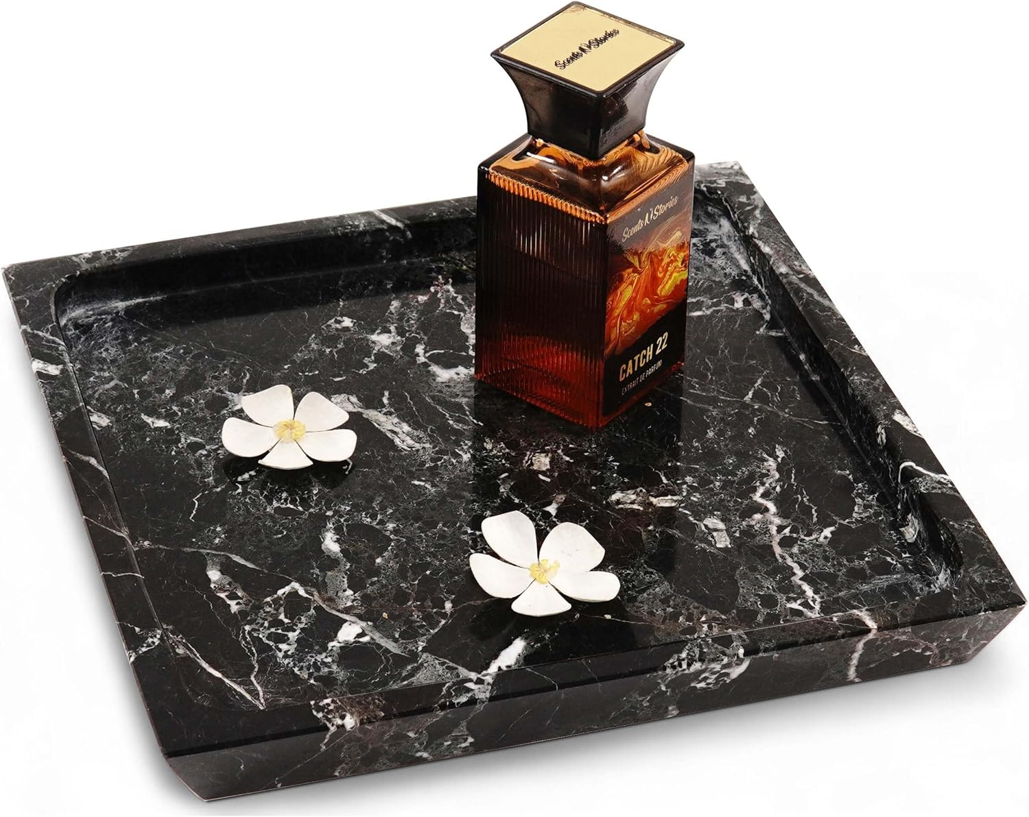 Radicaln Marble Serving Tray 10" Inches Green Handmade Square Tray for Party Supplies Ideal Food & Cafeteria Trays for Kitchen, Serving Dishes & Platter