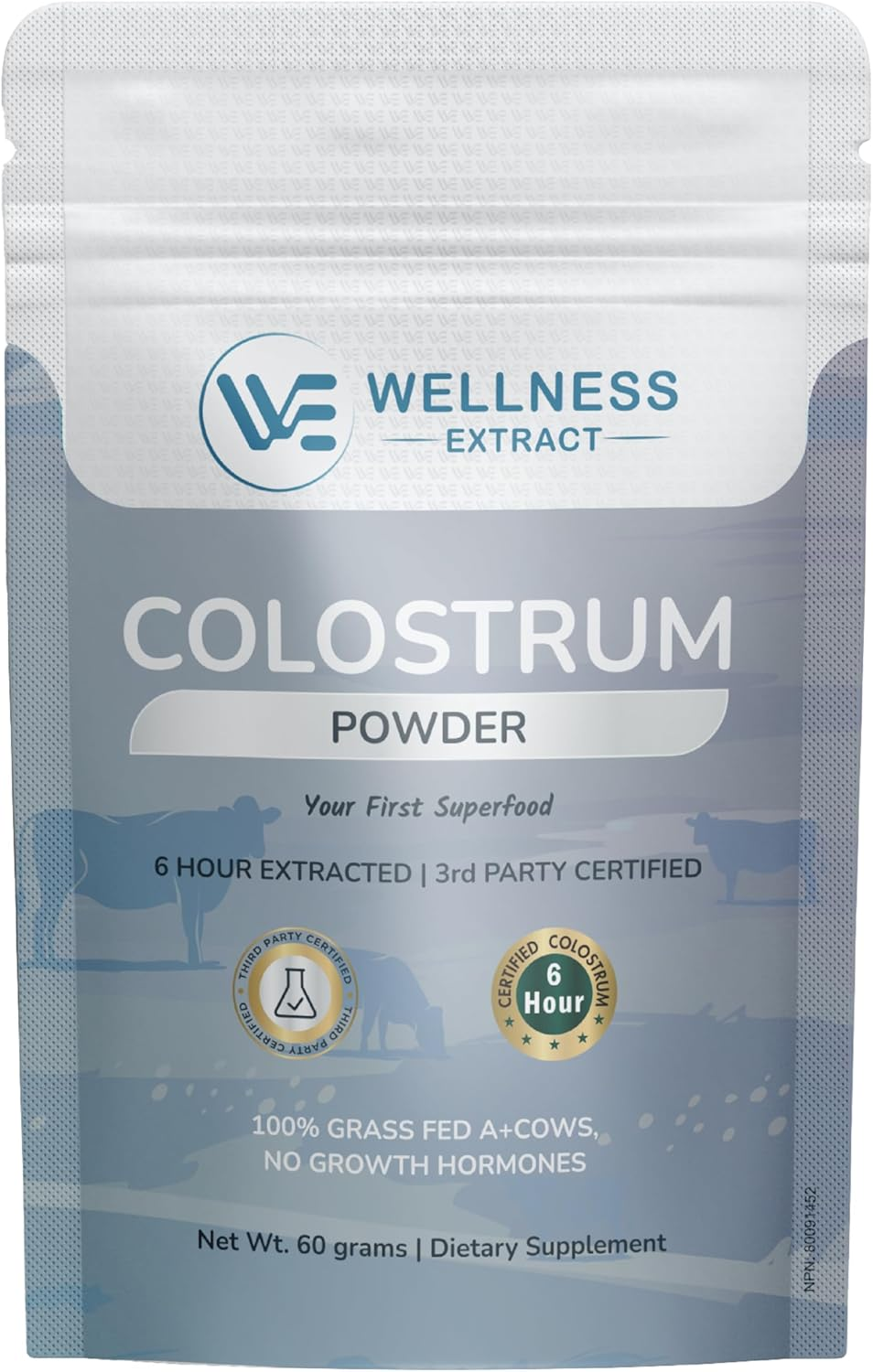 Wellness Extract Bovine Colostrum Powder Rich in Protein & Lactoferrin- the True Supplement for Immune Support, Gut Health - 60G image number 5