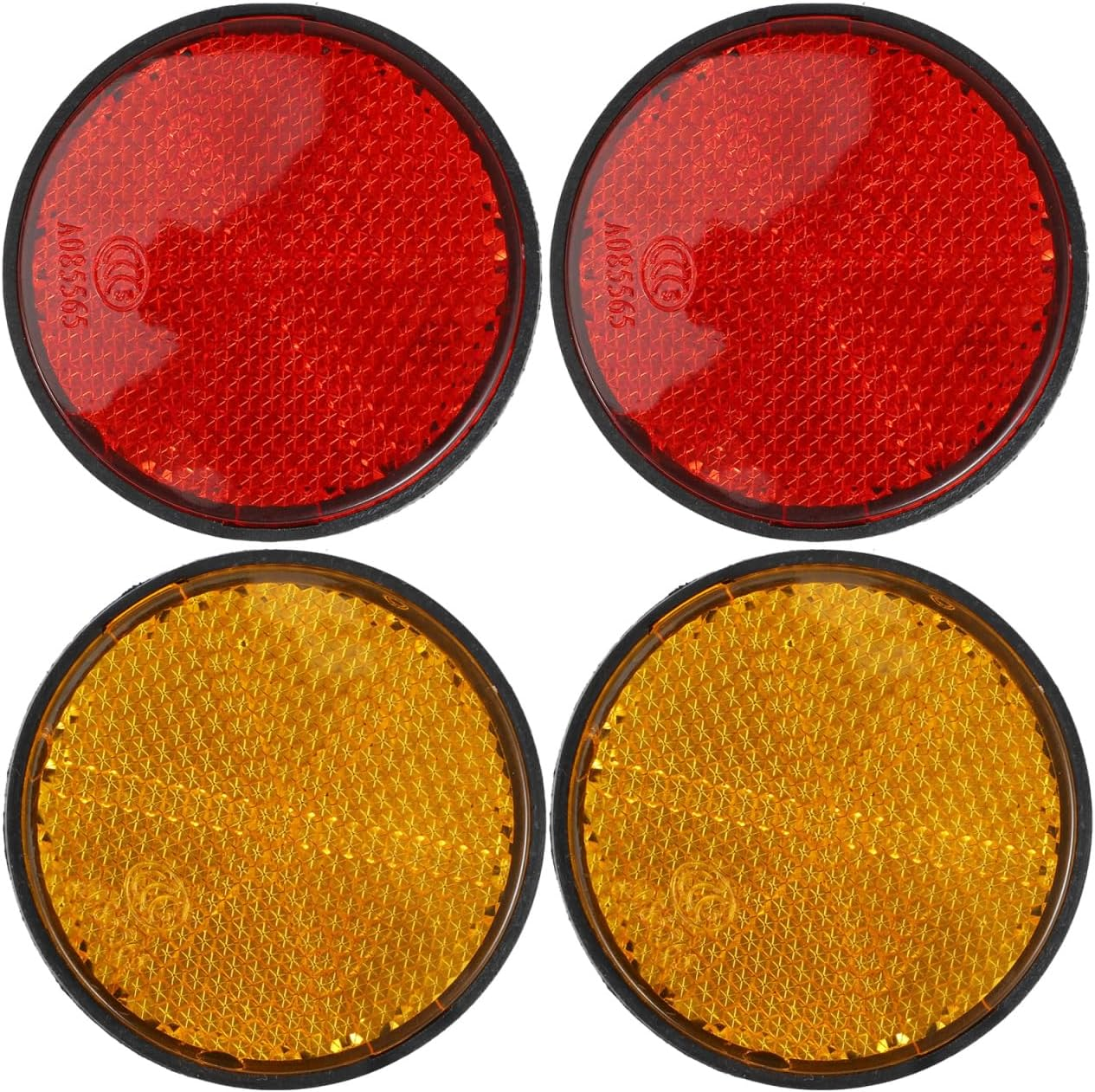 Mobestech 4Pcs Car Reflectors round Vehicle Reflectors for Improved Safety Easy Installation Compatible with Truck Motorcycle and Bicycle Sturdy Construction Warning Reflector image number 5
