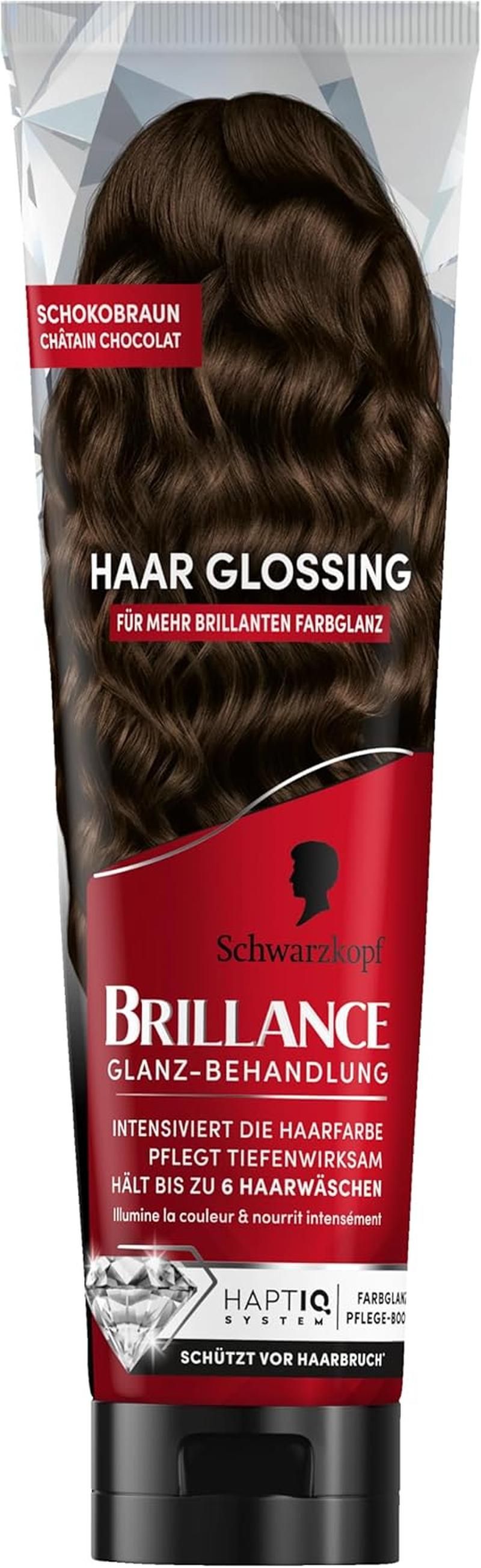 BRILLANCE Gloss Treatment, Hair Glossing Chocolate Brown (150 Ml), Temporary Hair Colour That Can Be Applied like a Hair Mask, Intensifies Hair Colour for up to 6 Washes image number 1