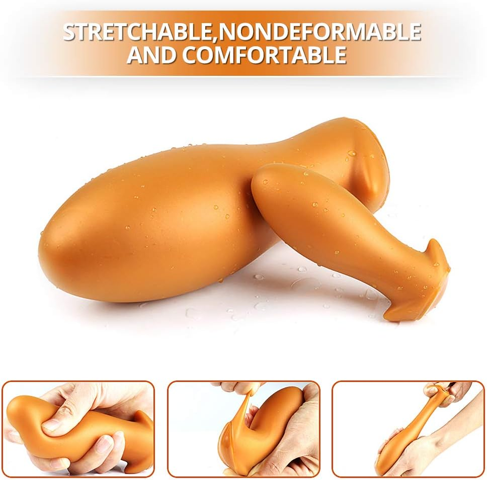 Super Big Butt Plug Trainer, FST Liquid Silicone Plug Prostate Massage Anus Dilator Ball for Beginner Advanced Men Women image number 6