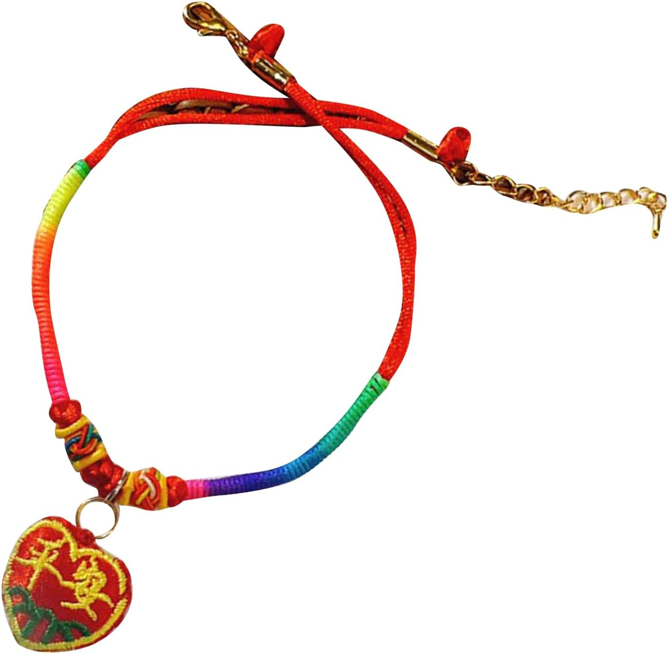 Cat Embroidery Collar, Adjustable Colorful Durable Kitten Collar, Comfortable Adjustable Cute Collar Pet Collar Gift Pets Necklace for Dogs and Cats image number 5