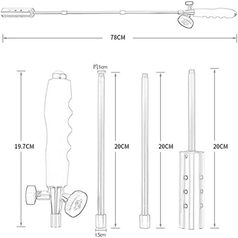 RAYWE Collapsible Flamethrower Grass Fires Machine Multifunctional Grass Blowtorch Extended Torch Machine image number 4