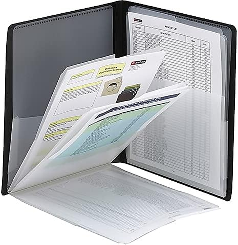 Smead Organized up Multi Pocket Organizer, Eight Pockets, Letter Size, Black (87722) image number 1