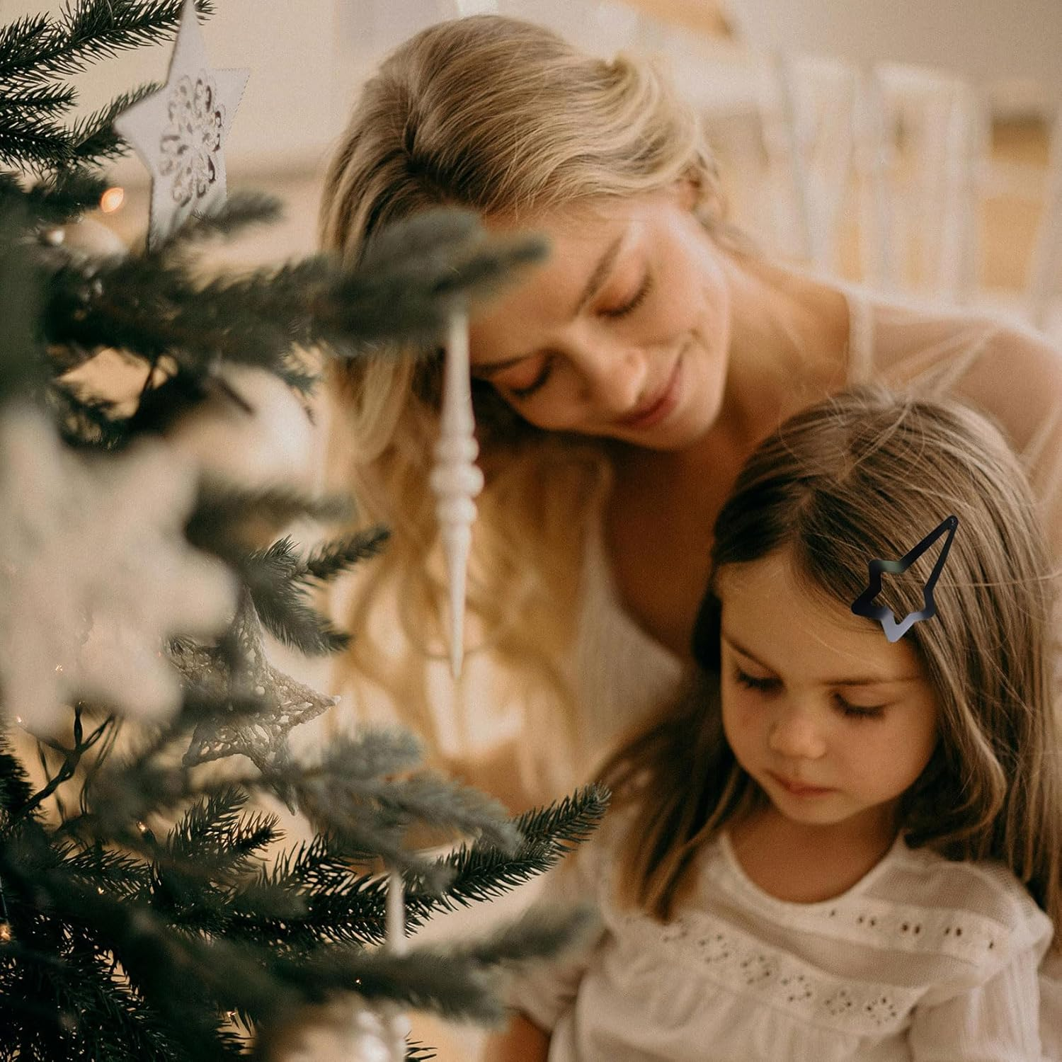 Hair Clips Girls Pack of 10 6.7 Cm Large Snap Hair Clips Hair Clips Metal Hair Clips Black Hair Clips Hair Accessories Hair Clip for Girls, Men and Women, Star Shaped image number 4