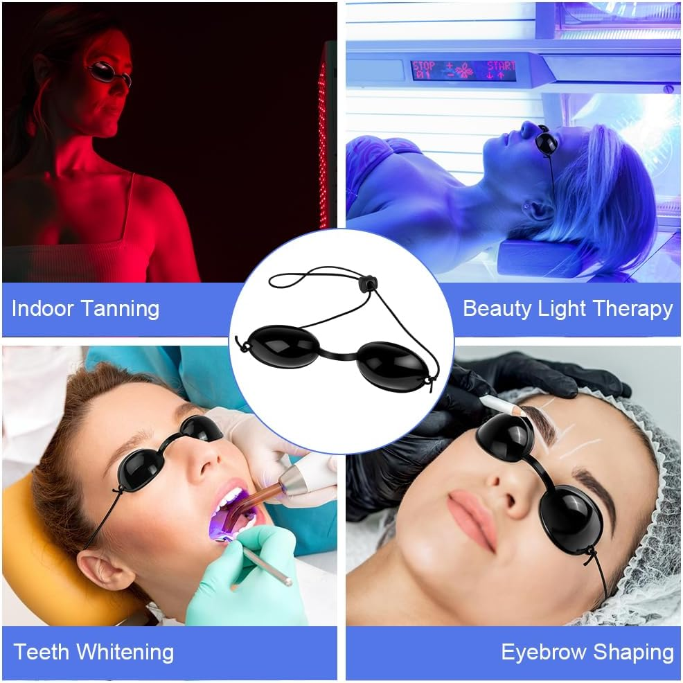 LOPHE UV Solarium Schutzbrille, Solarium Brille Mit Gummizug, Tanning Sunbed UV Eye Protection F&uuml;r Sonnenbank Beauty Sch&ouml;nheitsinstrument image number 2