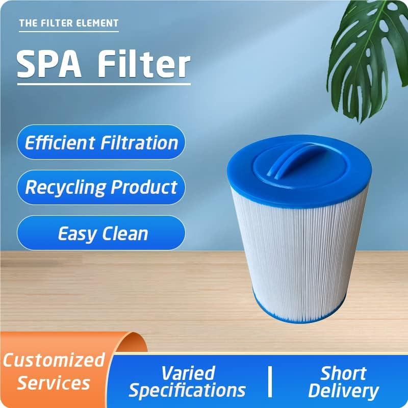 Malaka Spa Filter Cartridge Compatible with PWW50P4 (20.5X15Cm / 8X6 Inch) with 1.5 Inch/ 3.8Cm MPT Thread/Fine Thread Hot Tub Replacement Filter 2-Pack image number 3