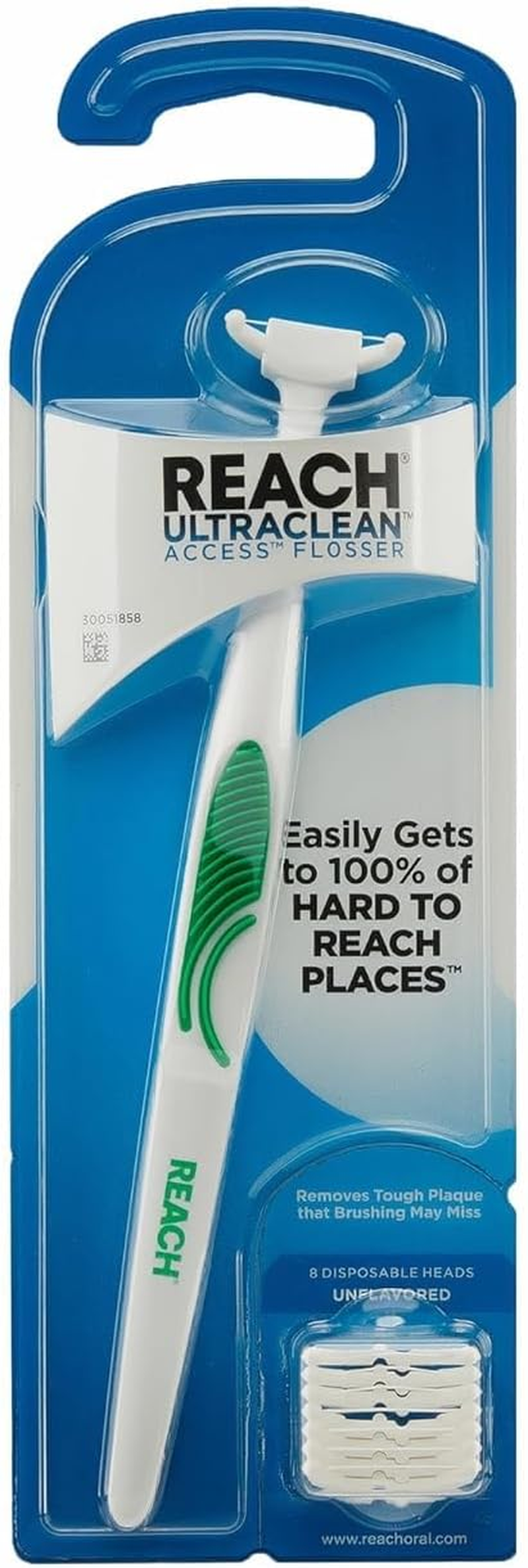 REACH Ultraclean Access Snap-On Flosser & Flosser Refill Head 28 Ea, Pack for Proper Oral Care, Mint Flavor 1 Ea image number 1