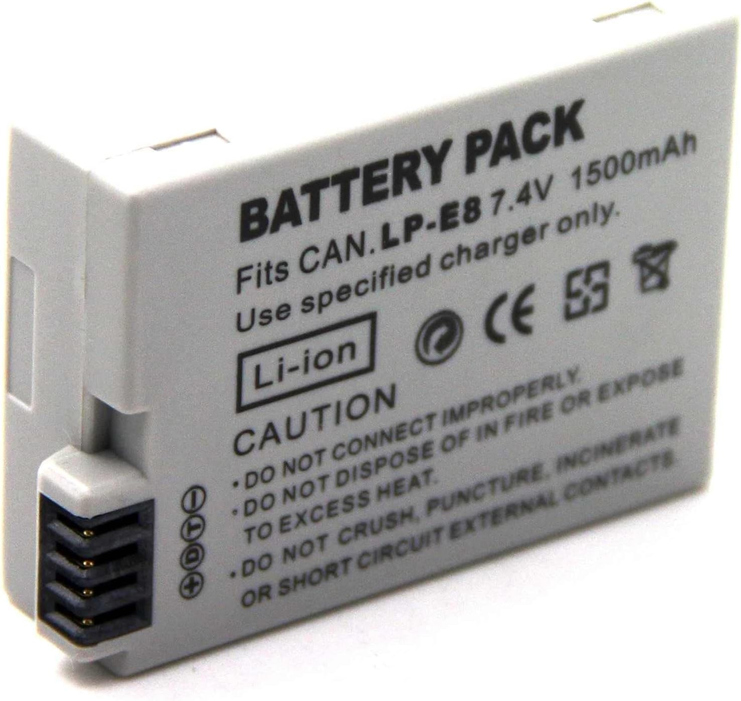 Replacement Rechargeable Battery Pack for Canon EOS 550D EOS 600D EOS 650D EOS 700D DS126431 DS126371 DS126311 DS126271 LP-E8 LC-E8 LC-E8C LC-E8E