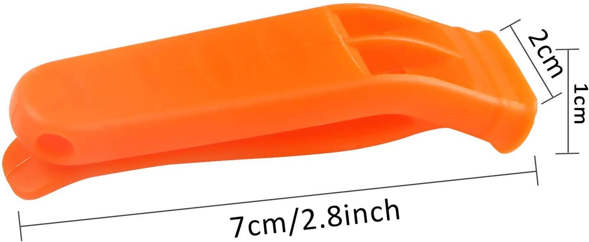 AUGSUN 40 Pcs Emergency Safety Whistle Plastic Whistles Set with Lanyard,Red and Orange image number 5