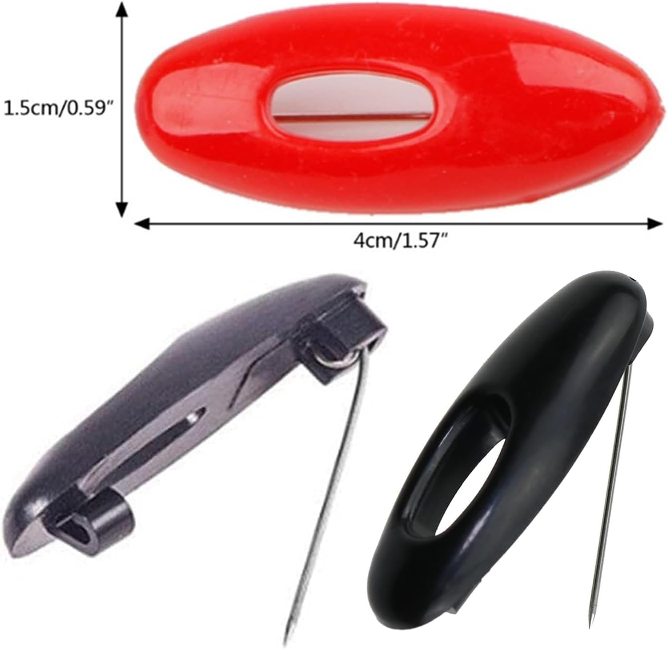 Paifencodill Scarf Safety Pin, 12 Pcs Cover Head Safety Pin Colored Scarf Safety Pin Plastic Pin Plastic Scarf Clip Plastic Cover Used for Sewing Clothes Scarves Shawls Decorative Accessories (Black) image number 4