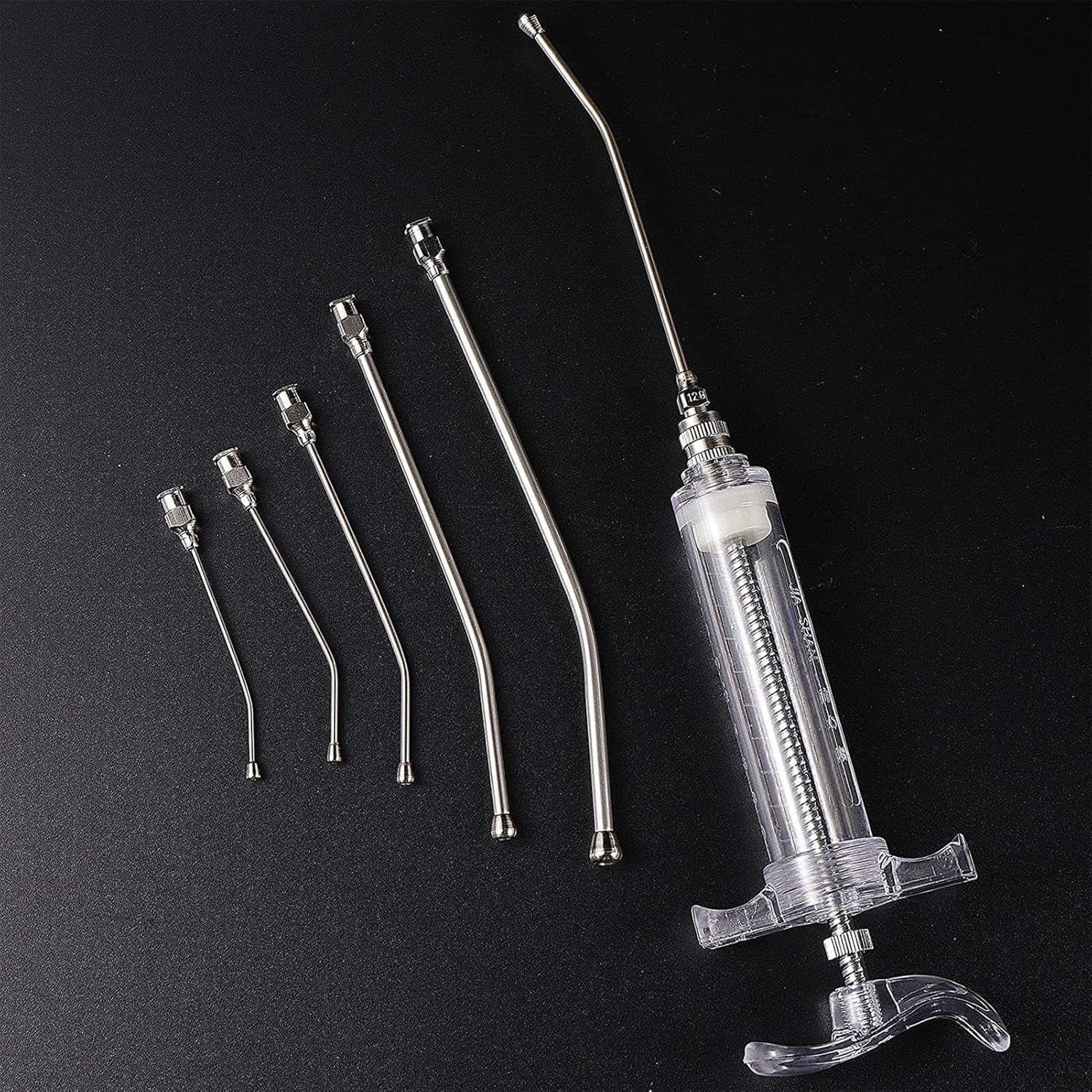 Manual Feeding Syringe Set Feeding Tubes with Curved Gavage Tubes and Stainless Steel Metal Feeding Spoon for Baby Birds Parrot Small Pet image number 3