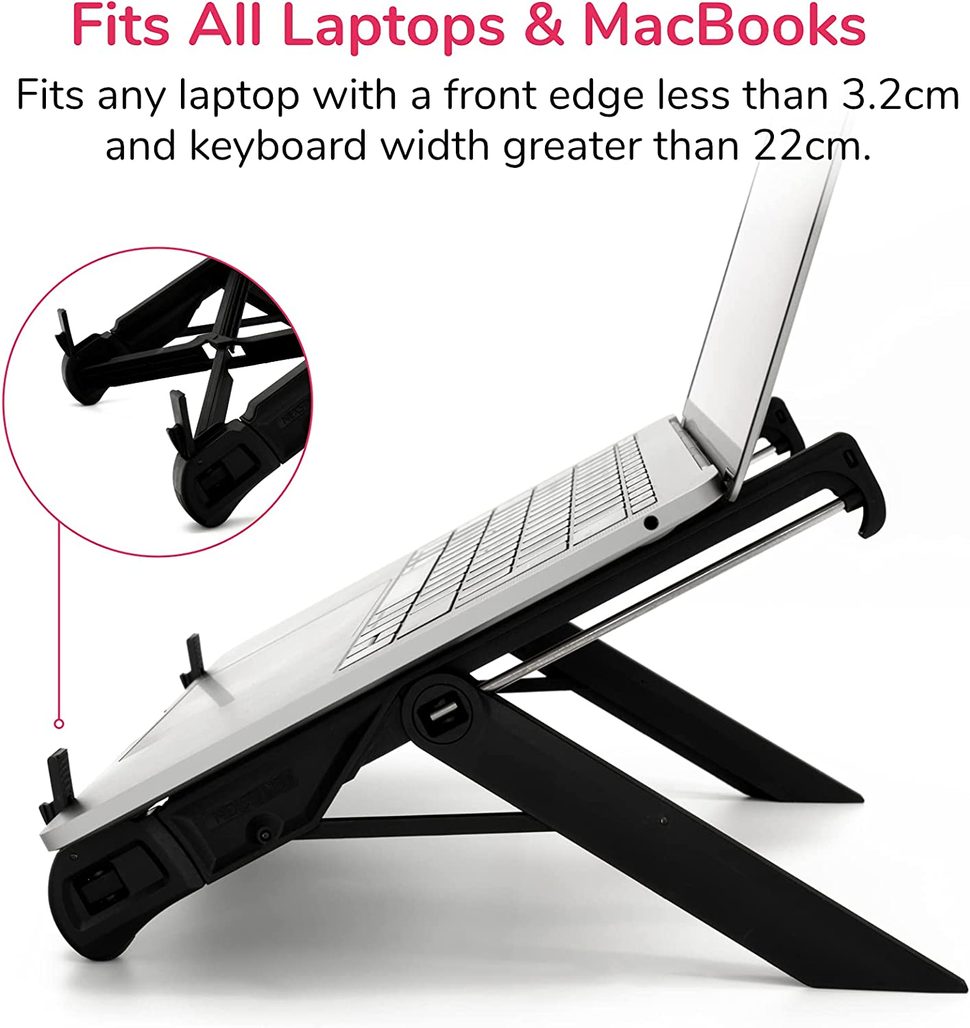 NEXSTAND K7 Lite // New Portable Laptop Stand // Foldable Desktop Notebook Holder Mount- Eye-Level Ergonomic Height Design // Laptop Riser for Notebook, Laptop, Ipad and Tablet image number 6