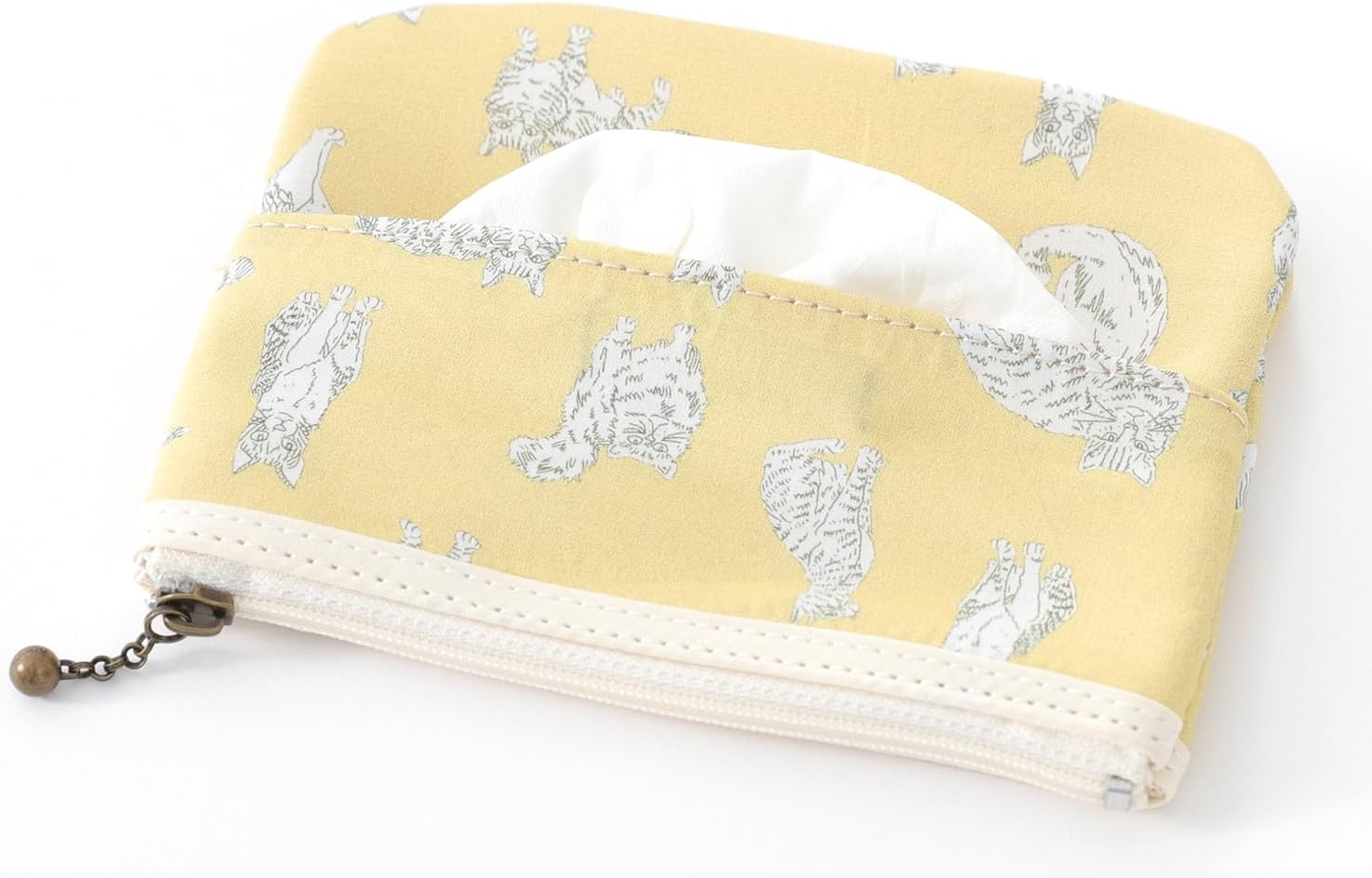 Ddintex Floret London Tissue Pouch 02 Miao Yellow 5.3 X 4.3 Inches (13.5 X 11 Cm) [With Liberty Print] image number 1