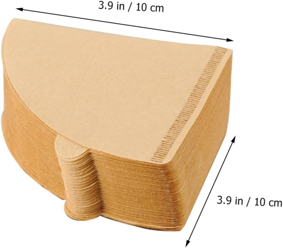 DECORNIJIA 200Pcs Disposable Cone Filter Paper for Drip Coffee Maker Espresso Machine Coffee Filter Papers for Home Supplies image number 4