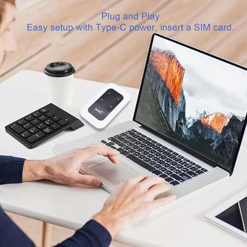 Mobile Hotspot, 4G LTE USB Modem 300Mbps Unlocked High Speed Hotspot with SIM Card Slot Portable Router for Travel Business Trip Work, Plug and Play Support 10 Devices image number 4