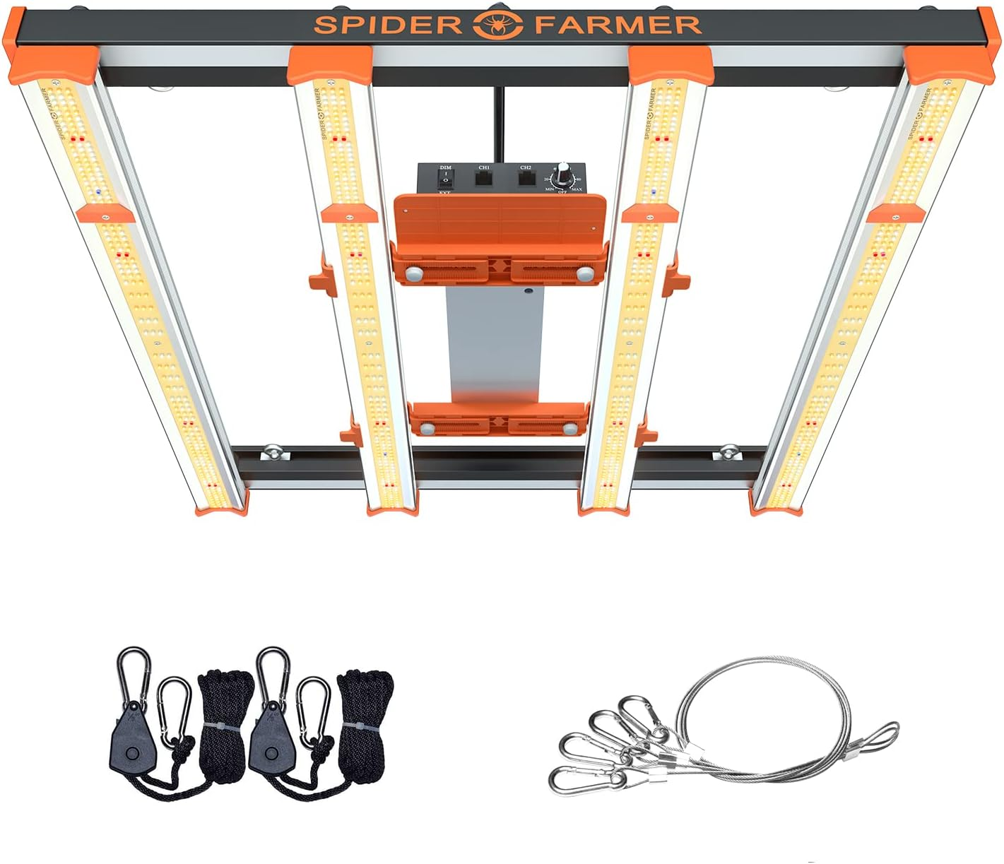 Spider Farmer SE3000 Bar LED Grow Lights 300W with 896Pcs Samsung LM301B Diodes 3X3Ft Full Spectrum UV IR Dimmable Growing Lamp for Indoor Plants