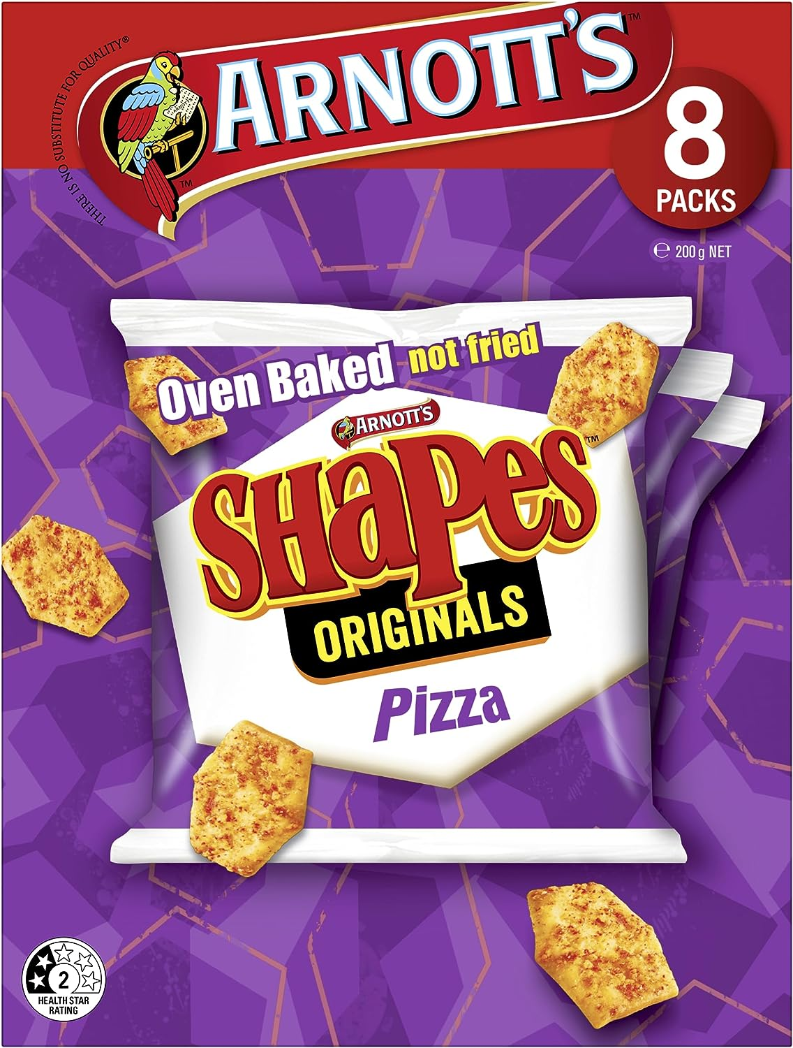 Arnott'S Shapes Original Crackers Pizza Multipack 8 Pack image number 3