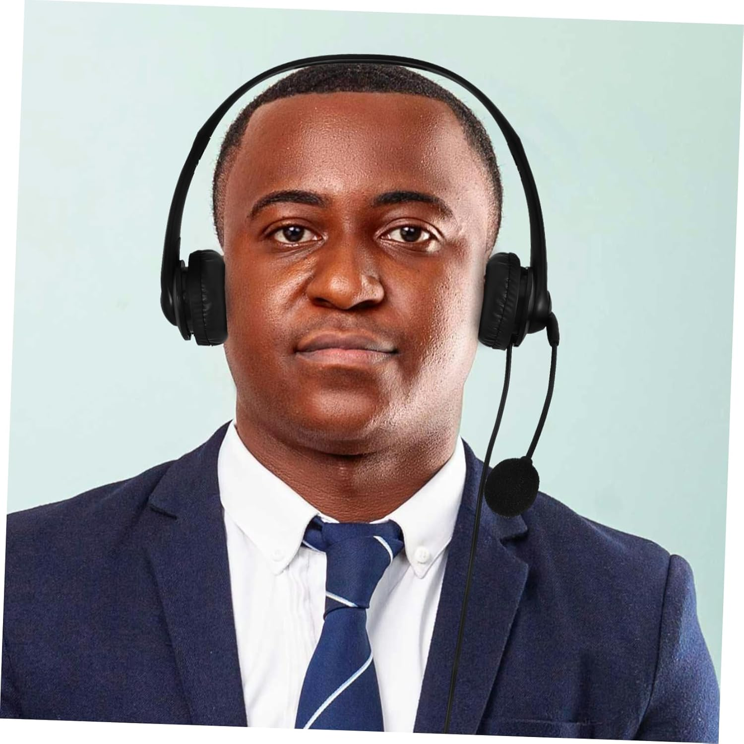 SEWACC Noise Canceling Headphones Microphone for Comfortable Use during Webinars and Online Classes Featuring Deep Bass and Stereo Sound for Gaming and Studying image number 3