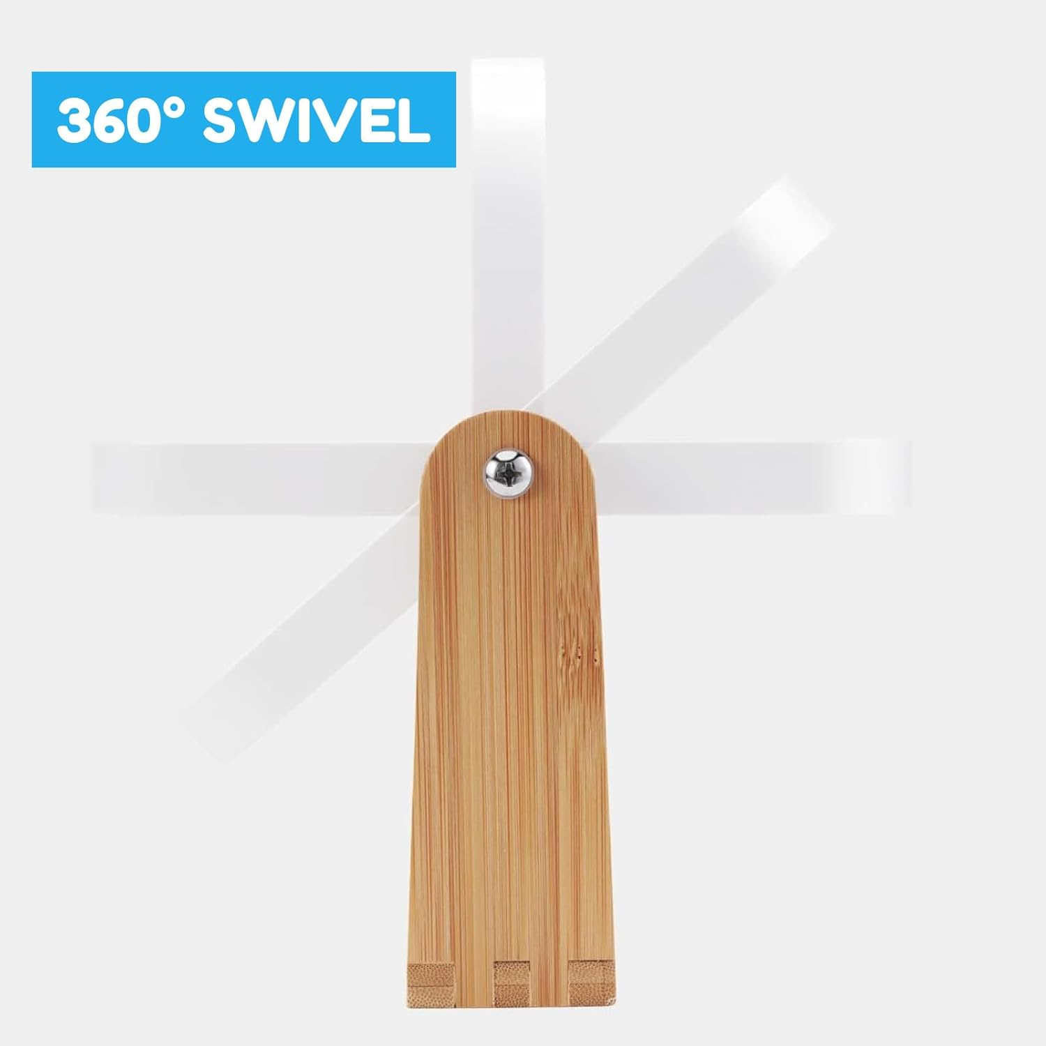 Vanity Makeup Mirror with Natural Bamboo Stand &ndash; 1X/3X Magnification Double-Sided 360&deg; Swivel Magnifying Mirror, Tabletop Makeup Mirror for Bathroom or Bedroom, 8 Inch image number 4