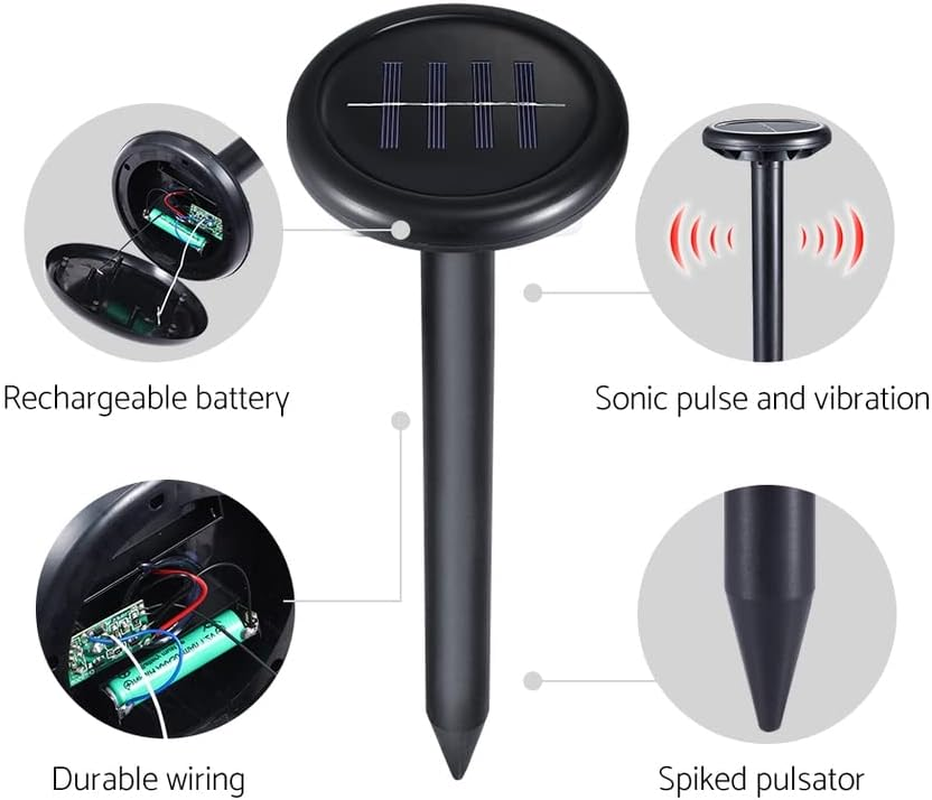 Gardeon Snake Repeller 6X Ultrasonic Solar Powered Multi Pulse Repellent Rodent image number 4