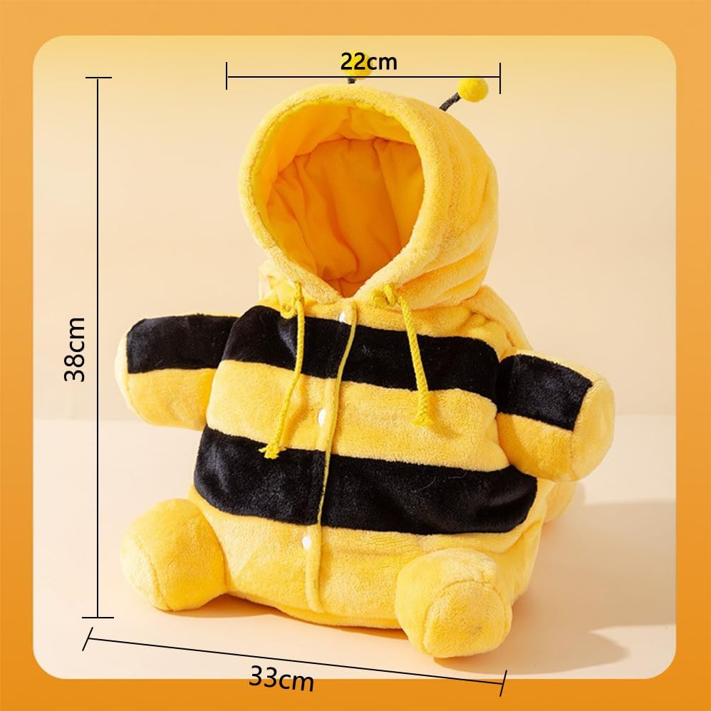 Pet Travel Bag Kit for Cat Dog Carrier & Travel,Outcrop, Pet Out Shoulder Bag, Cat Puppy Costume Winter Warm Outing Backpack Cute Bear Bee Design Anti-Escape Bags,Small Pets Universal image number 5