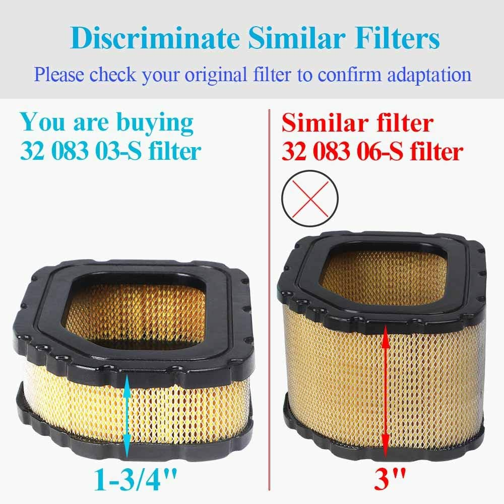 HOODELL 32 083 03-S 32 883 03-S1 Air Filter with Fuel Filter for Cub Cadet Kohler LT1045 LTX1046 LT1050 GT1554 I1046 LT1046 I1050 GTX 1054 LGTX 1054 SLT 1554 SV710 SV715 SV720 image number 1